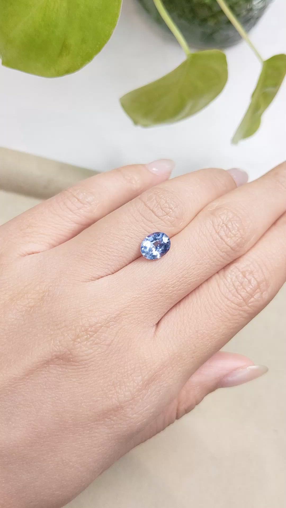 2.21 Ct. Blue Sapphire from Ceylon (Sri Lanka) Size Video