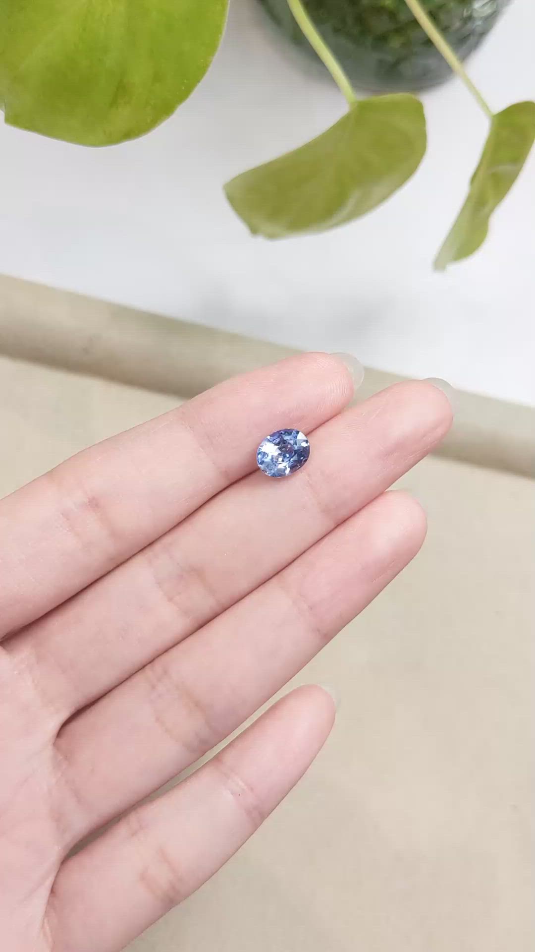 2.21 Ct. Blue Sapphire from Ceylon (Sri Lanka) Size Video