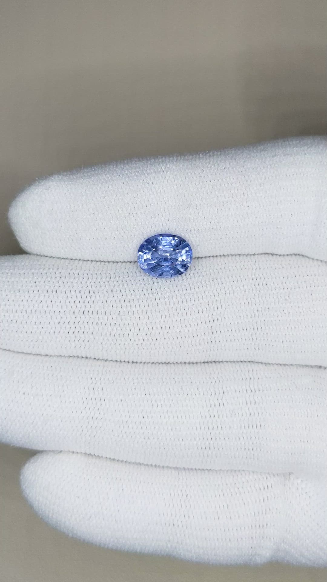 2.21 Ct. Blue Sapphire from Ceylon (Sri Lanka) Size Video