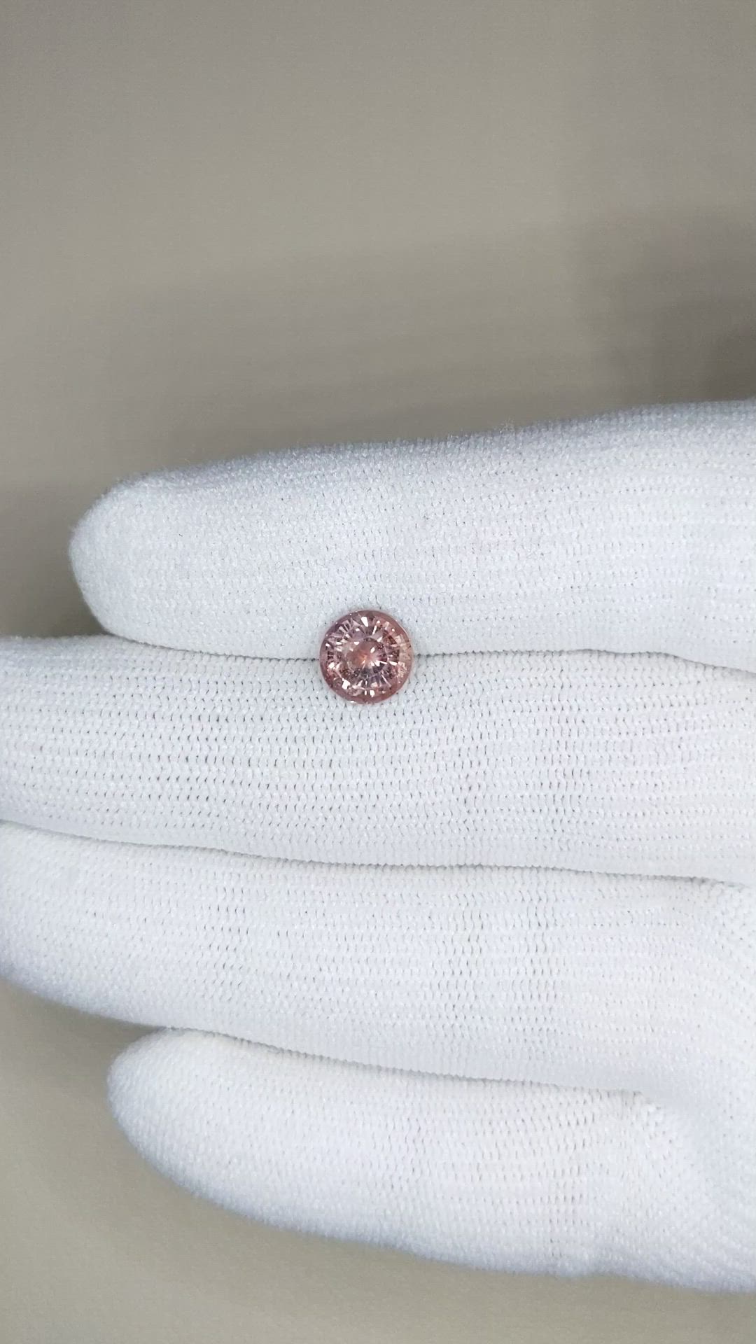 2.02 Ct. Reddish Orange Sapphire from Ceylon (Sri Lanka) Size Video