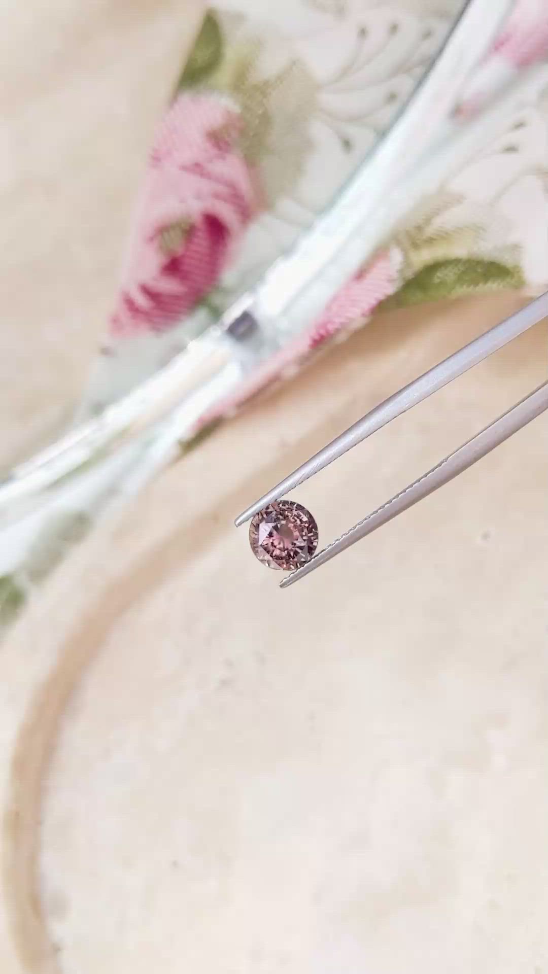 2.02 Ct. Reddish Orange Sapphire from Ceylon (Sri Lanka) Size Video