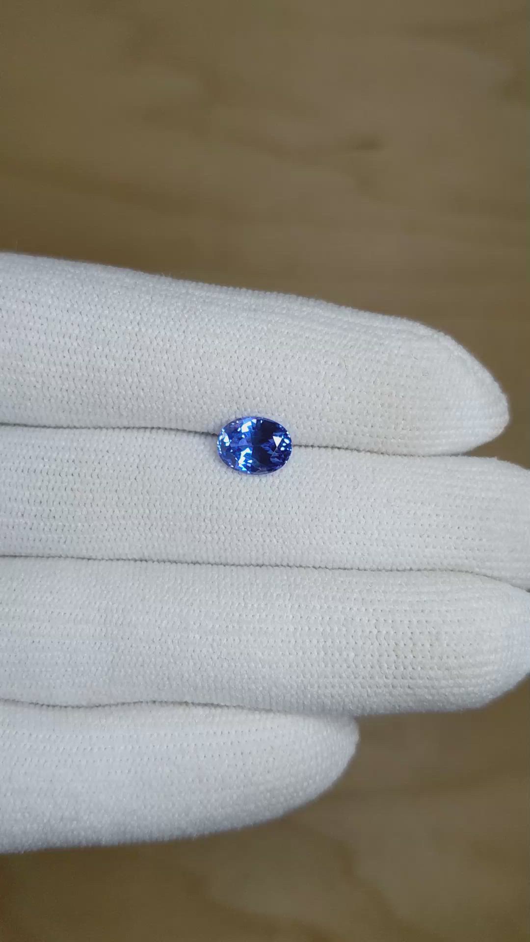 1.68 Ct. Blue Sapphire from Ceylon (Sri Lanka) Size Video