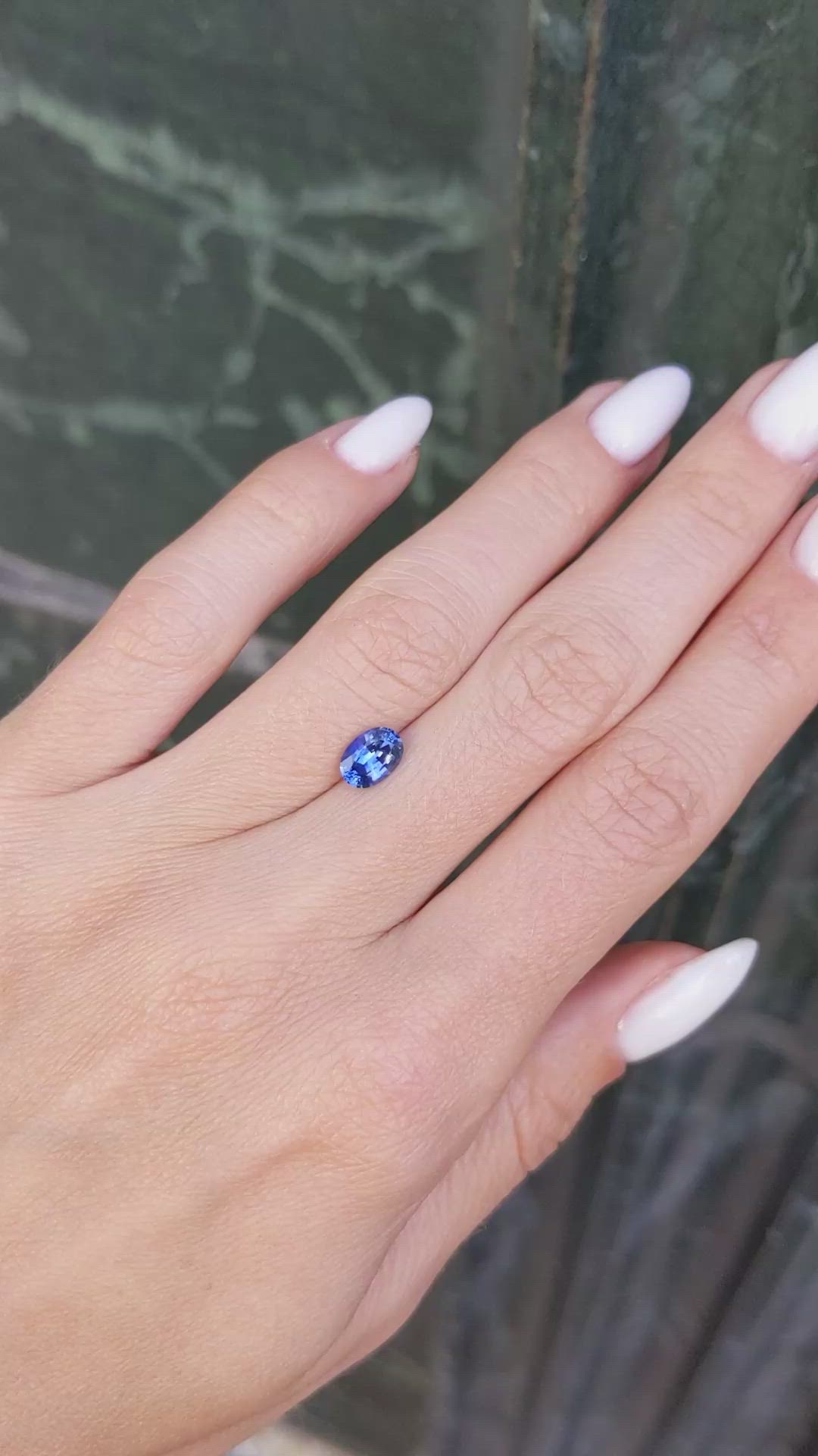 1.06 Ct. Blue Sapphire from Ceylon (Sri Lanka) Size Video