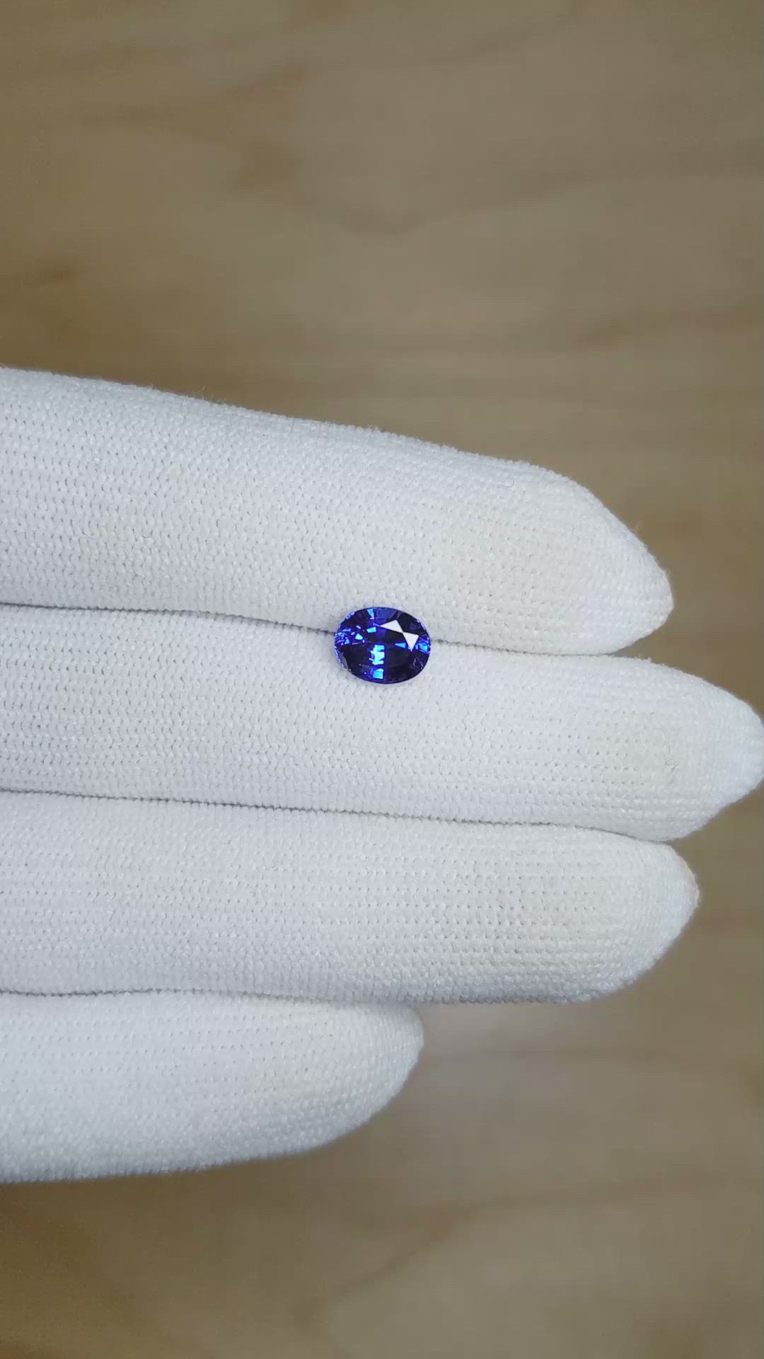 1.51 Ct. Blue Sapphire from Ceylon (Sri Lanka) Size Video