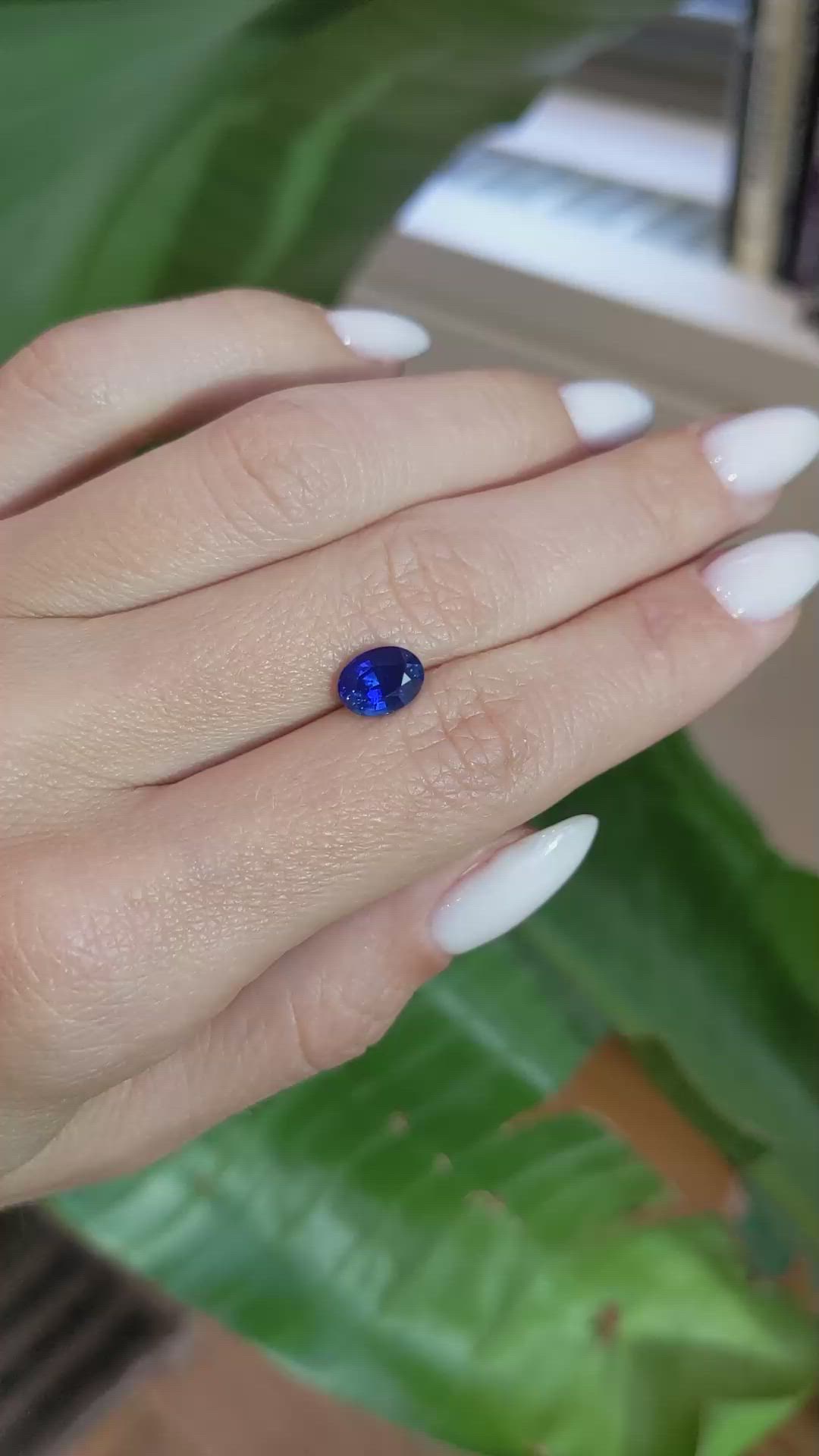 1.82 Ct. Blue Sapphire from Ceylon (Sri Lanka) Size Video