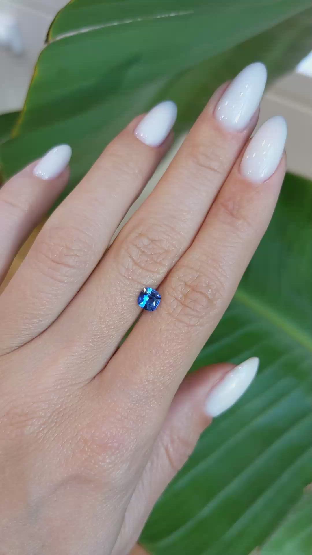0.60 Ct. Blue Sapphire from Ceylon (Sri Lanka) Size Video