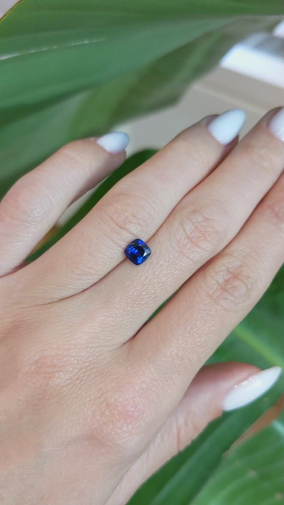 0.82 Ct. Blue Sapphire from Ceylon (Sri Lanka) Size Video