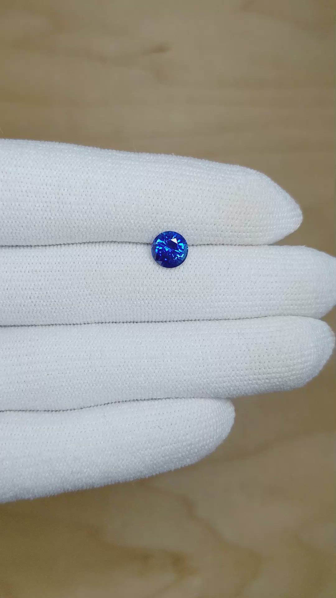 1.39 Ct. Blue Sapphire from Ceylon (Sri Lanka) Size Video