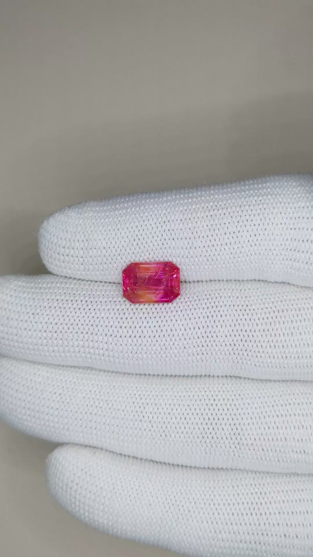 3.46 Ct. Bi Color Sapphire from Thailand Size Video