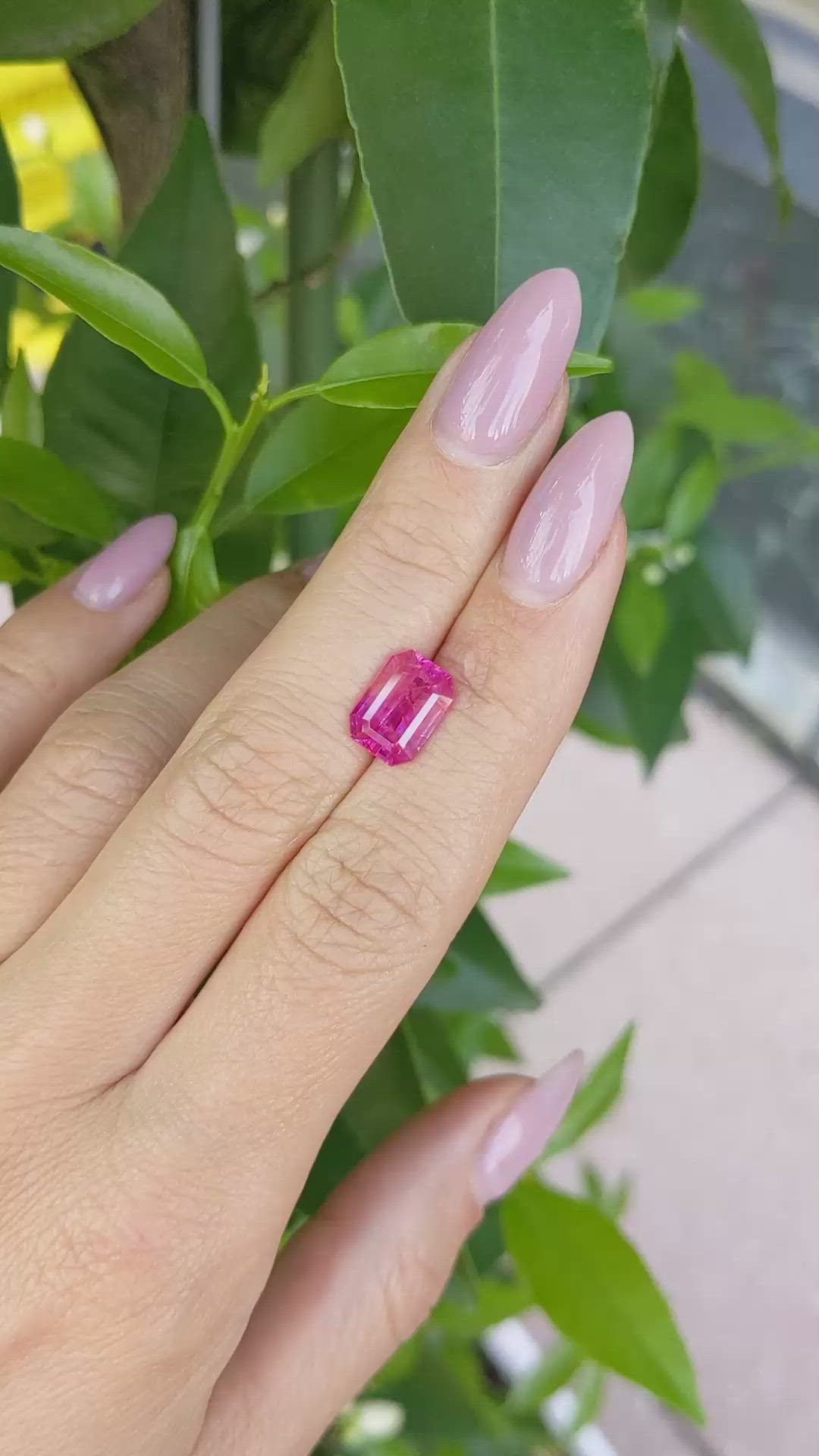 3.46 Ct. Bi Color Sapphire from Thailand Size Video