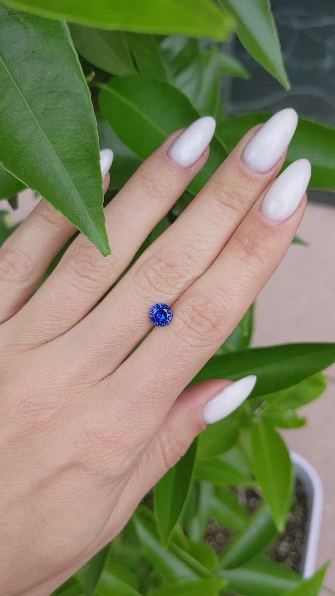 1.09 Ct. Blue Sapphire from Ceylon (Sri Lanka) Size Video