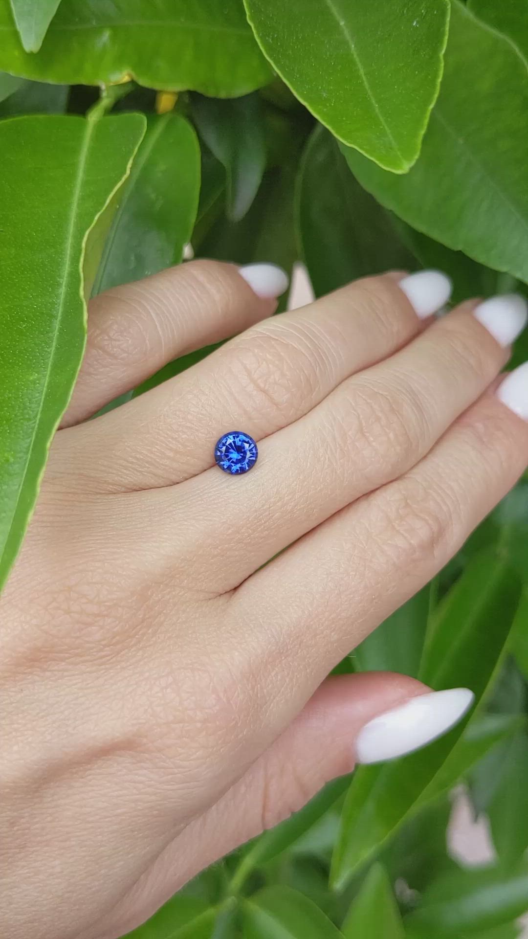 0.89 Ct. Blue Sapphire from Ceylon (Sri Lanka) Size Video