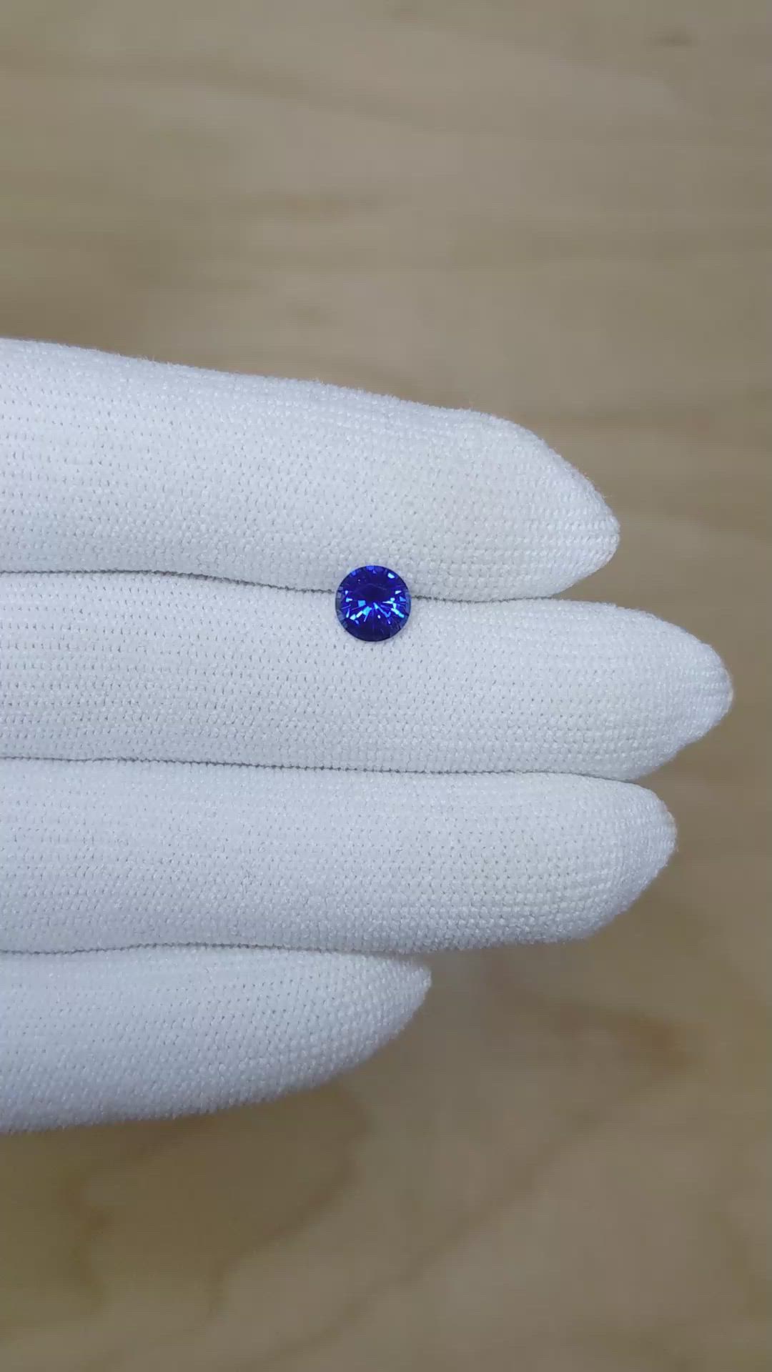 0.89 Ct. Blue Sapphire from Ceylon (Sri Lanka) Size Video