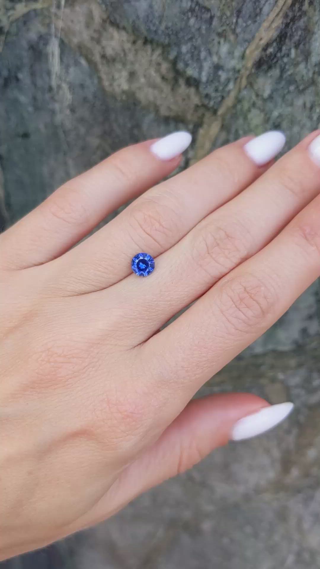 0.96 Ct. Blue Sapphire from Ceylon (Sri Lanka) Size Video