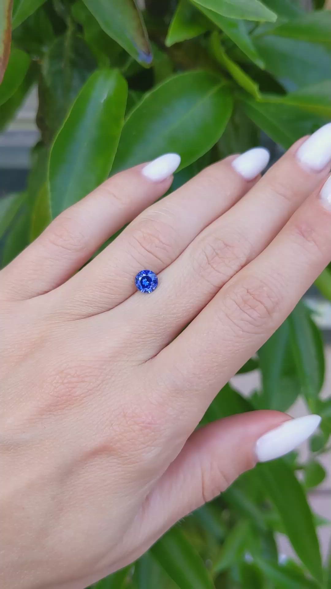 0.96 Ct. Blue Sapphire from Ceylon (Sri Lanka) Size Video