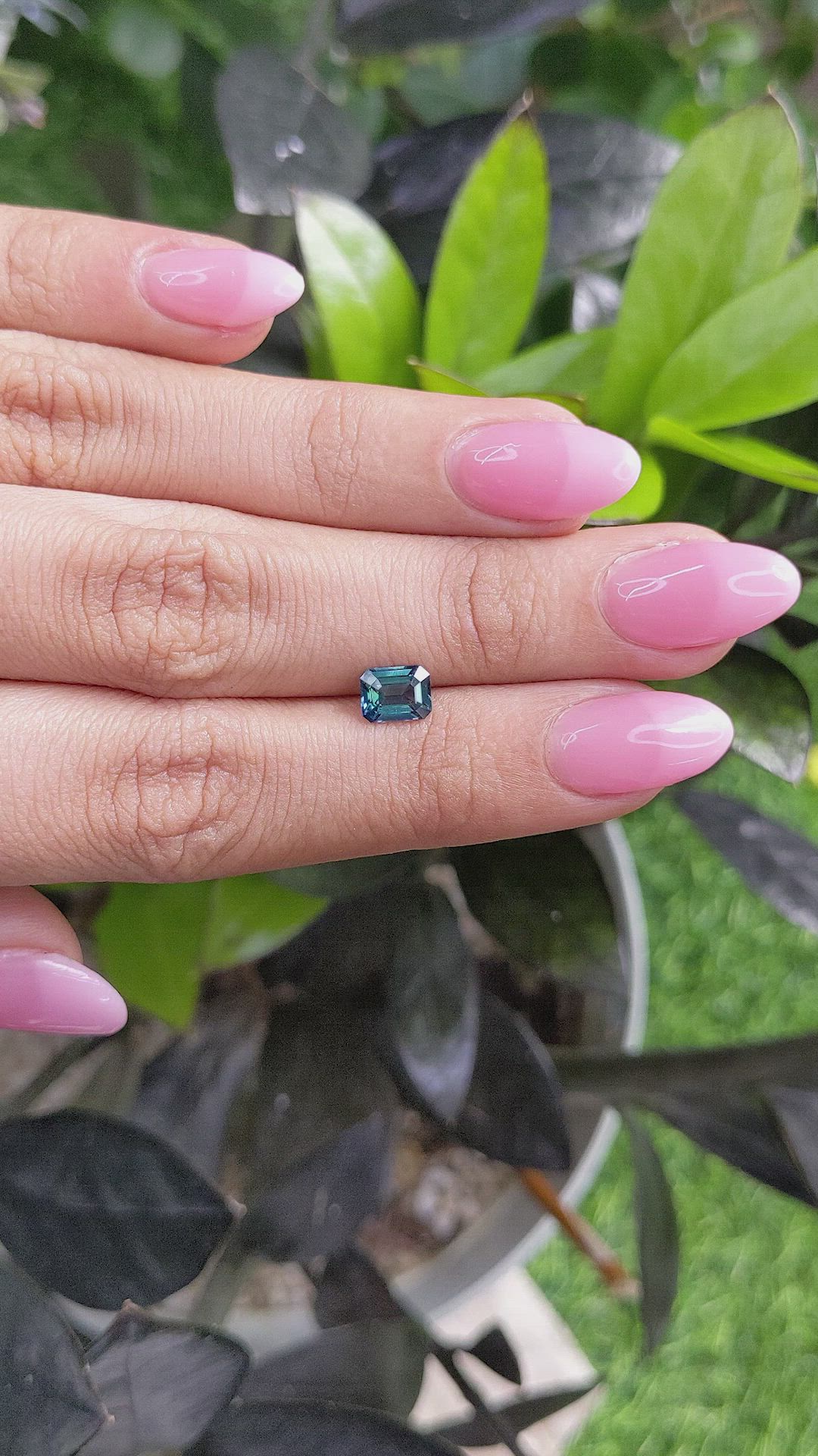 1.14 Ct. Greenish Blue Sapphire from Madagascar Size Video