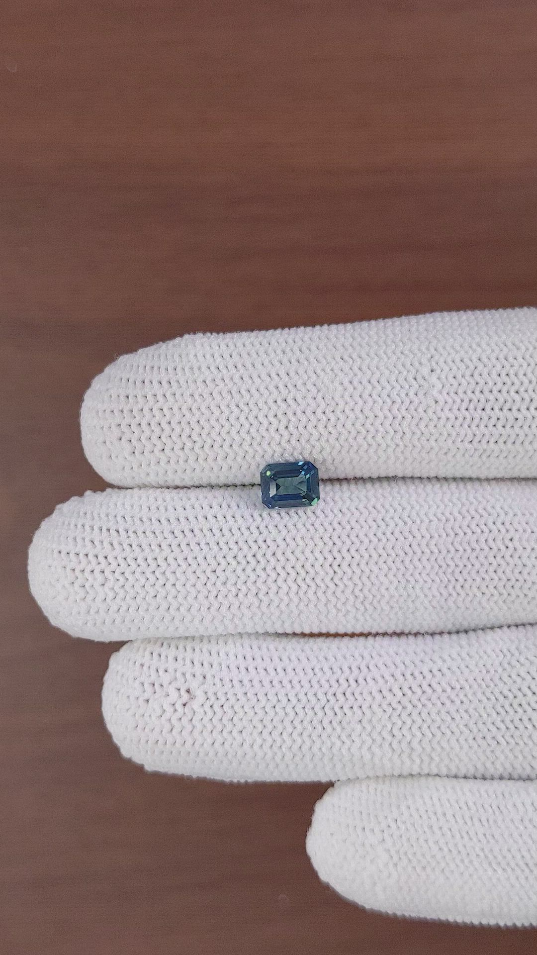 1.14 Ct. Greenish Blue Sapphire from Madagascar Size Video