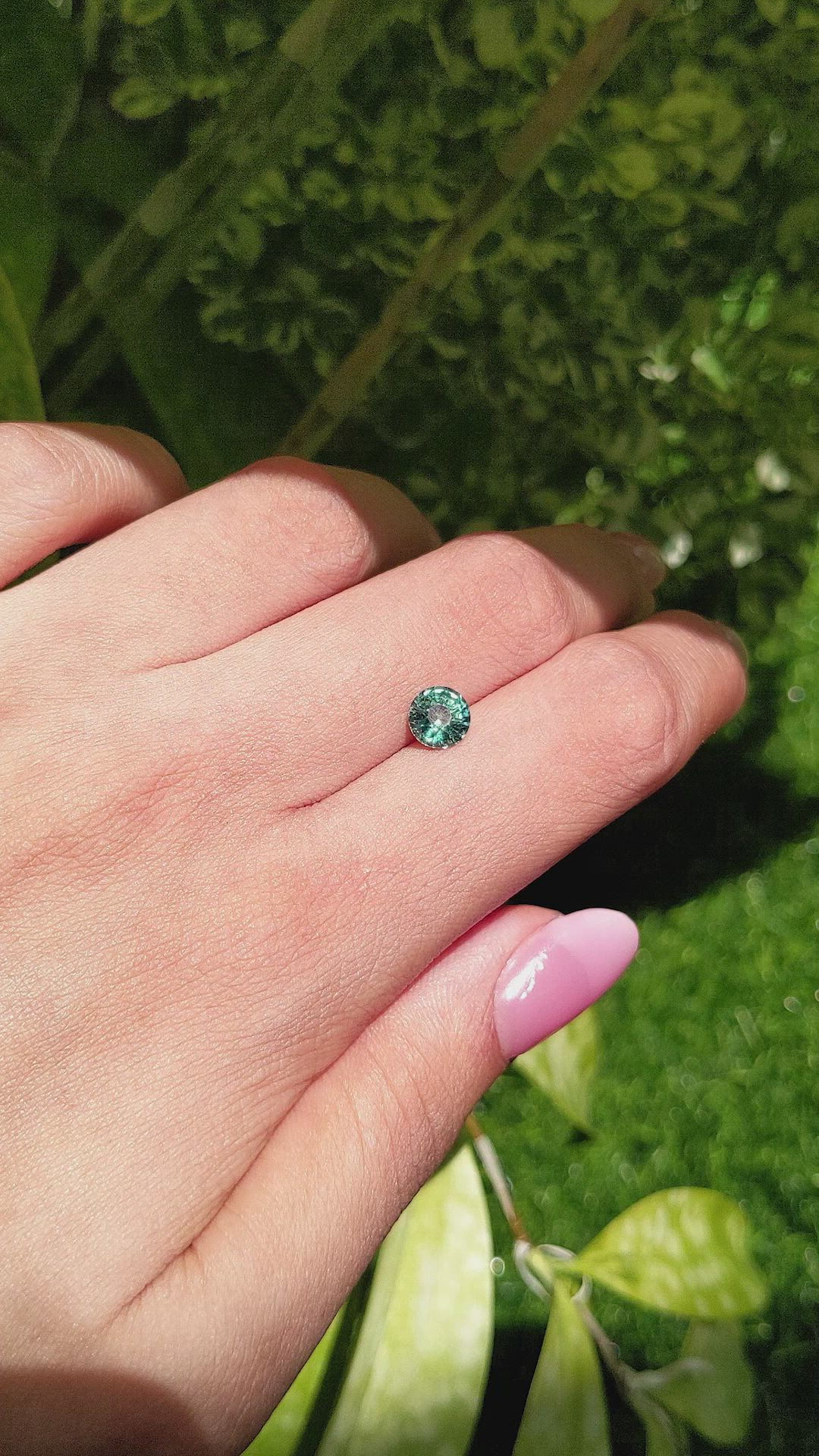 1.42 Ct. Bluish Green Sapphire from Tanzania Size Video