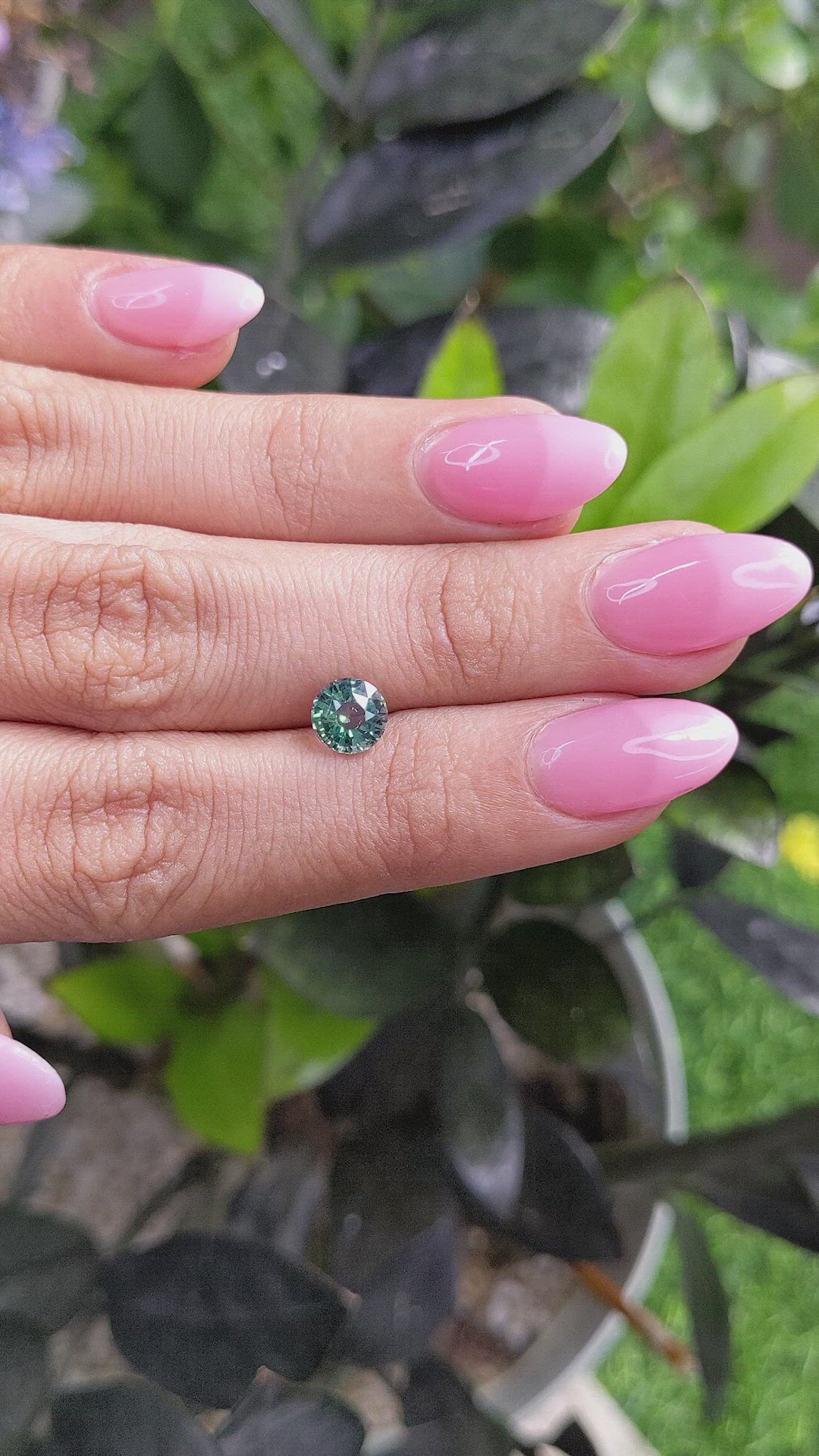 1.42 Ct. Bluish Green Sapphire from Tanzania Size Video