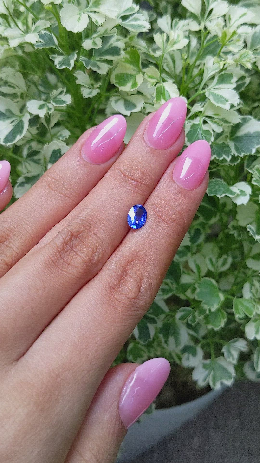 1.03 Ct. Blue Sapphire from Ceylon (Sri Lanka) Size Video