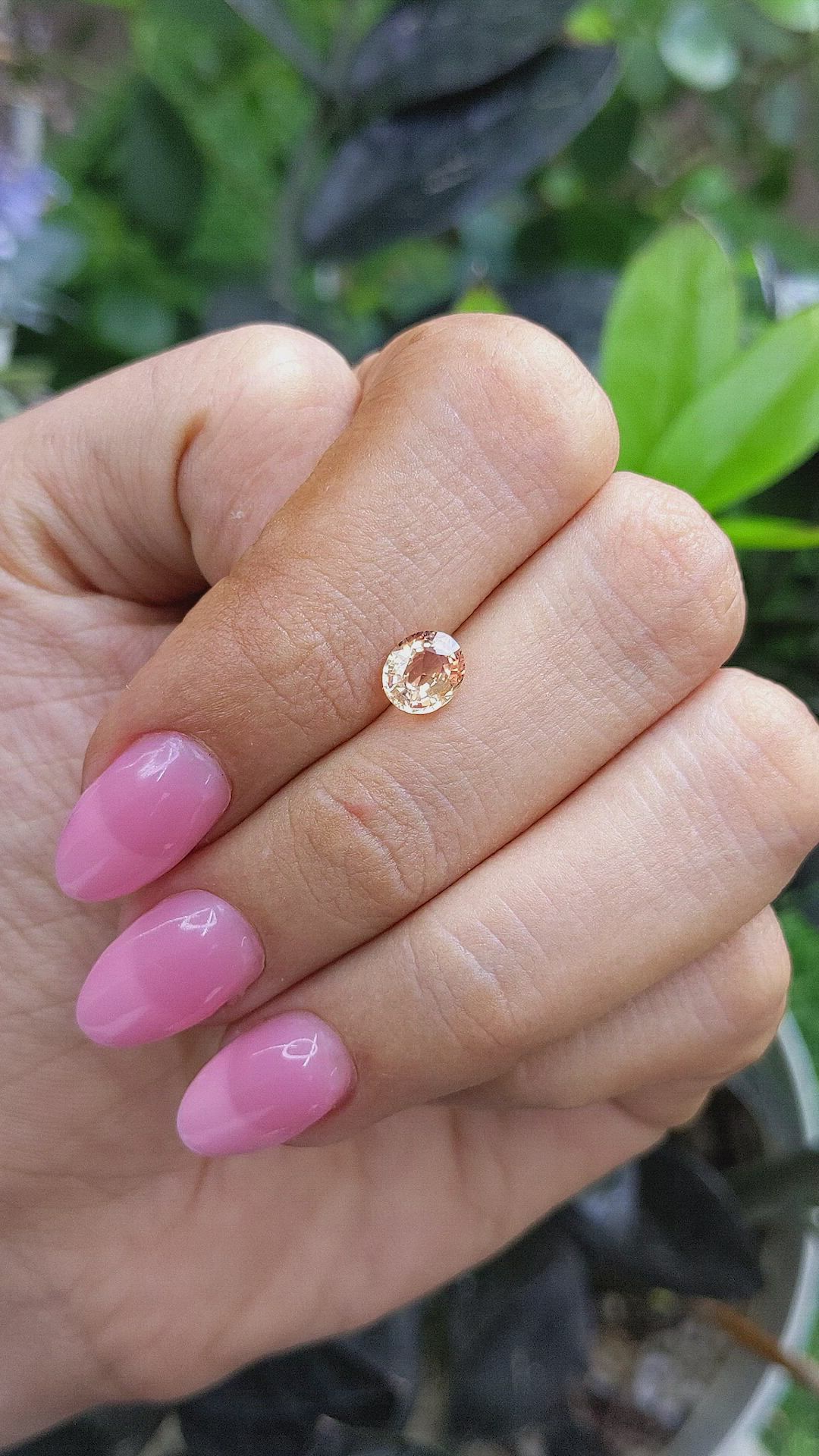 1.01 Ct. Padparadscha Sapphire from Madagascar Size Video