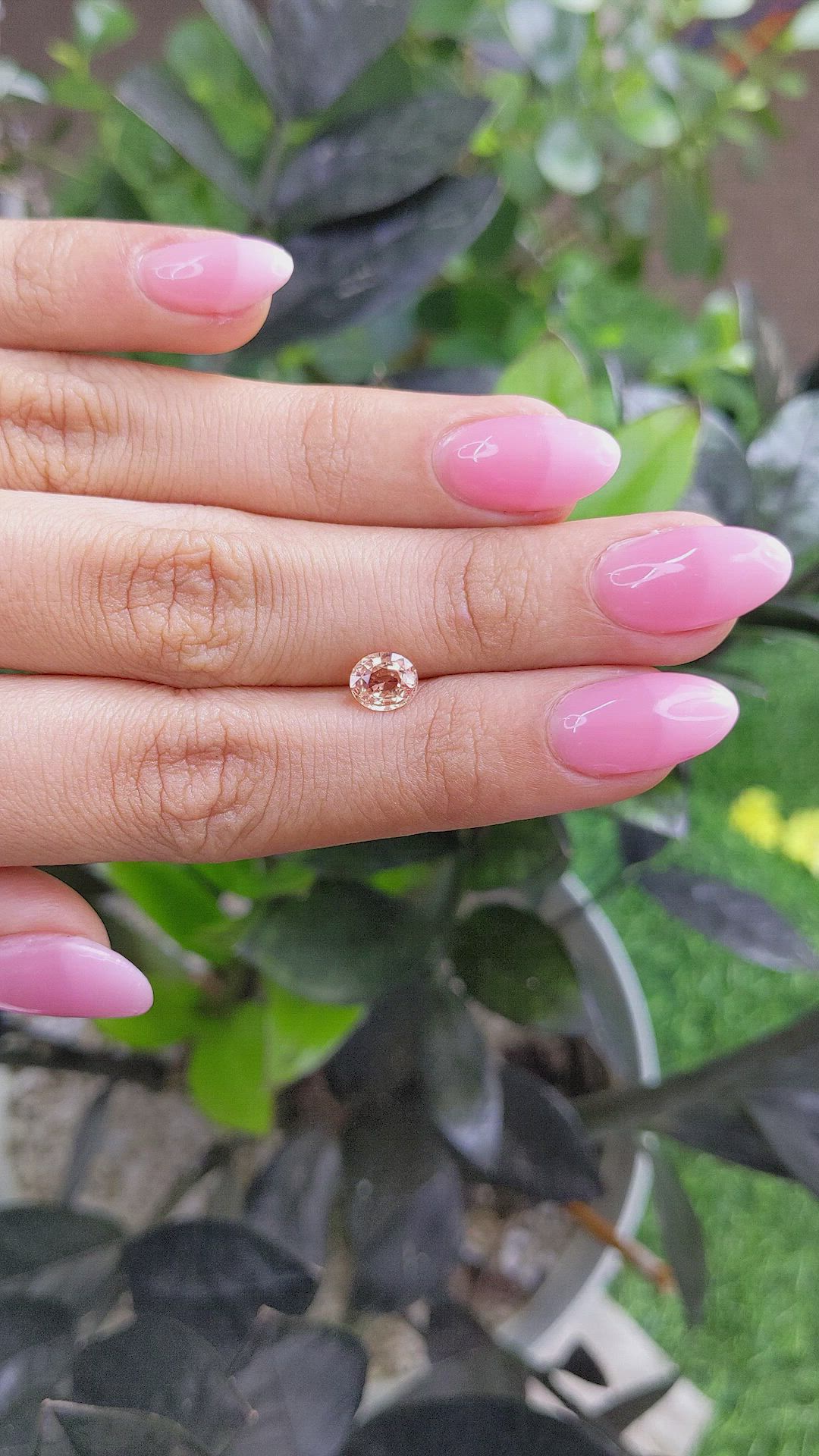 1.01 Ct. Padparadscha Sapphire from Madagascar Size Video