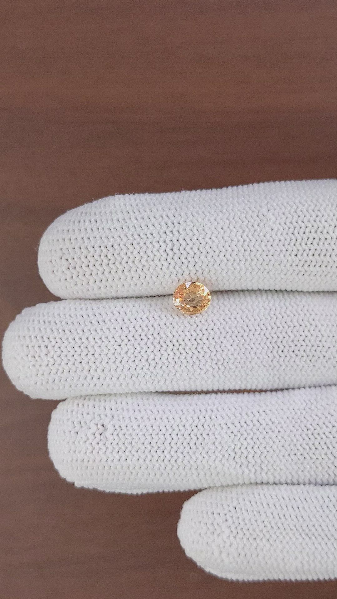 1.01 Ct. Padparadscha Sapphire from Madagascar Size Video