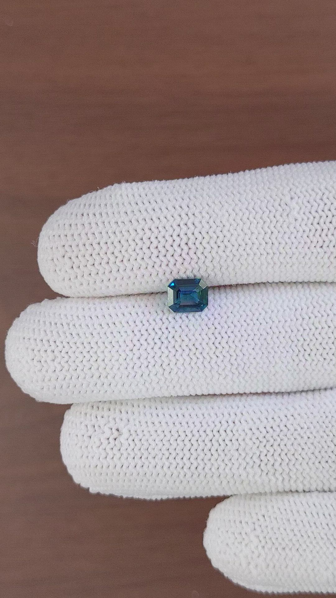 1.02 Ct. Greenish Blue Sapphire from Madagascar Size Video