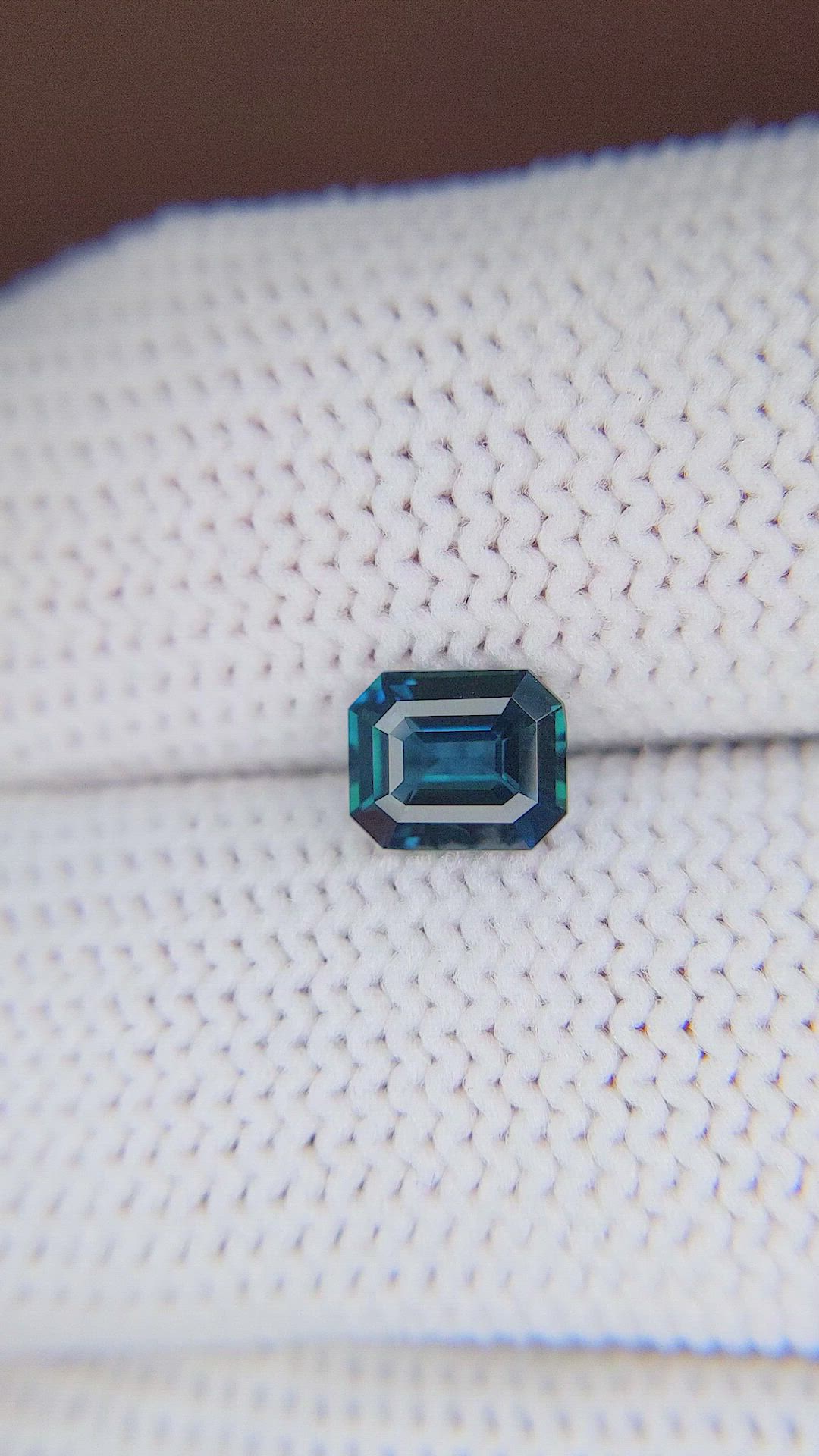 1.02 Ct. Greenish Blue Sapphire from Madagascar Size Video