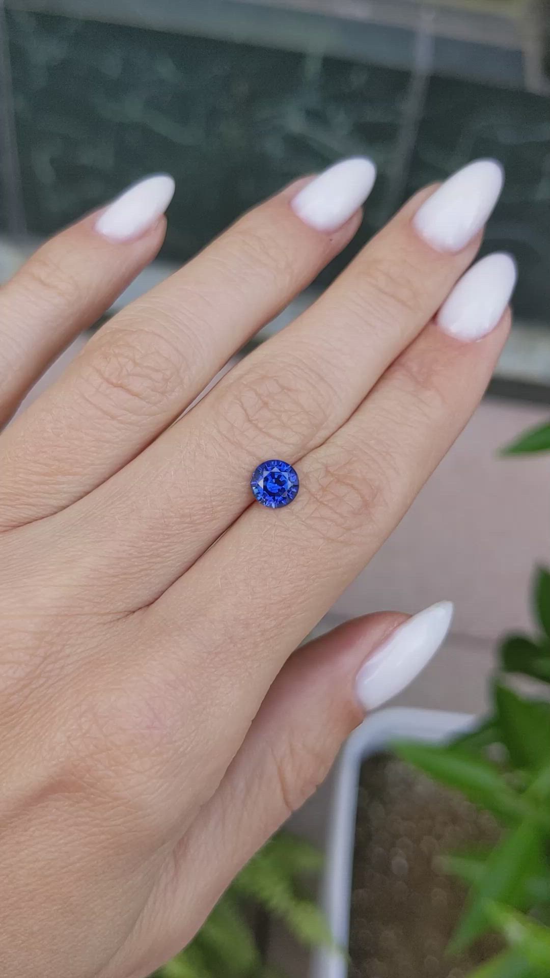 1.22 Ct. Blue Sapphire from Ceylon (Sri Lanka) Size Video