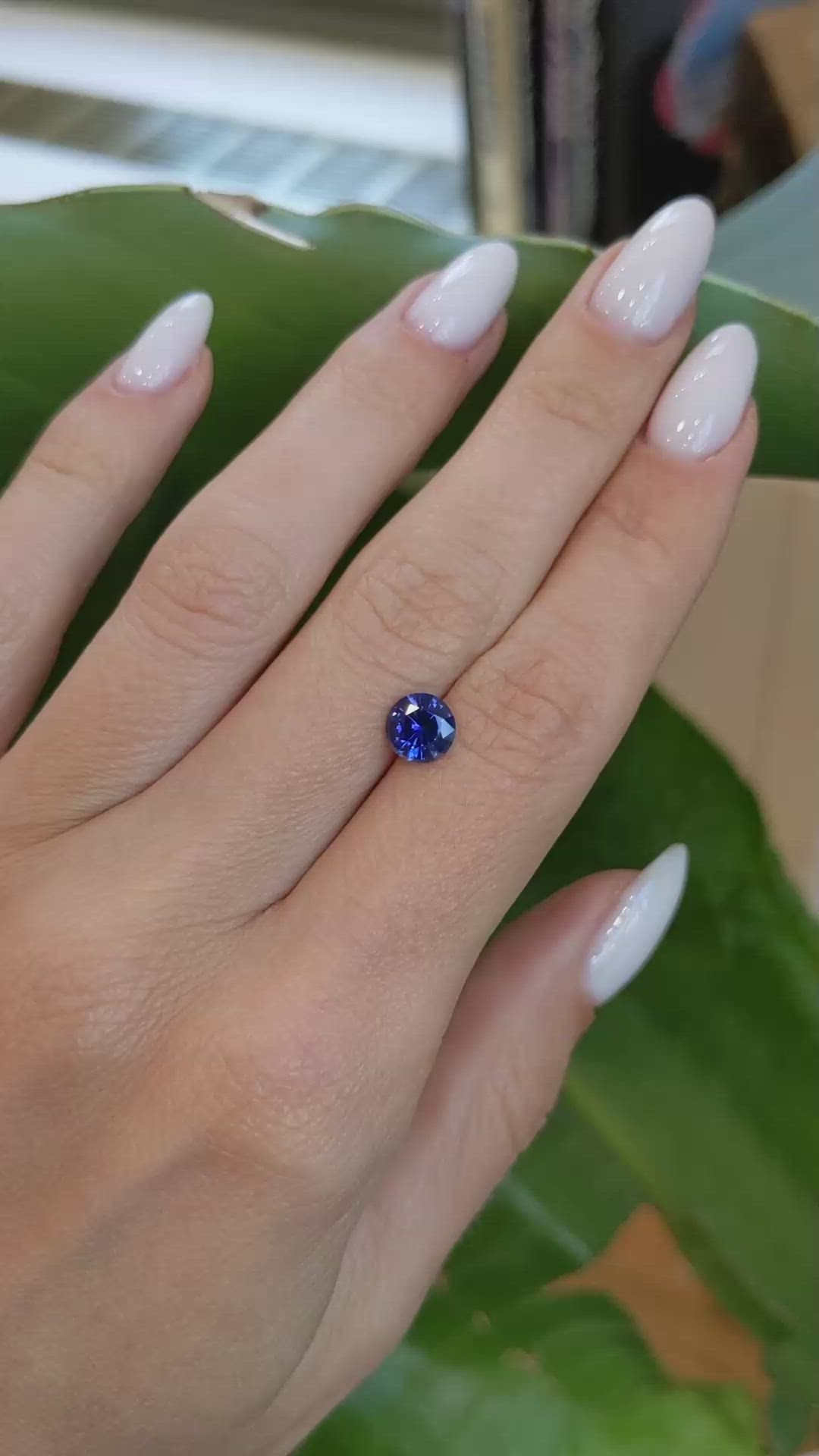 1.29 Ct. Blue Sapphire from Ceylon (Sri Lanka) Size Video