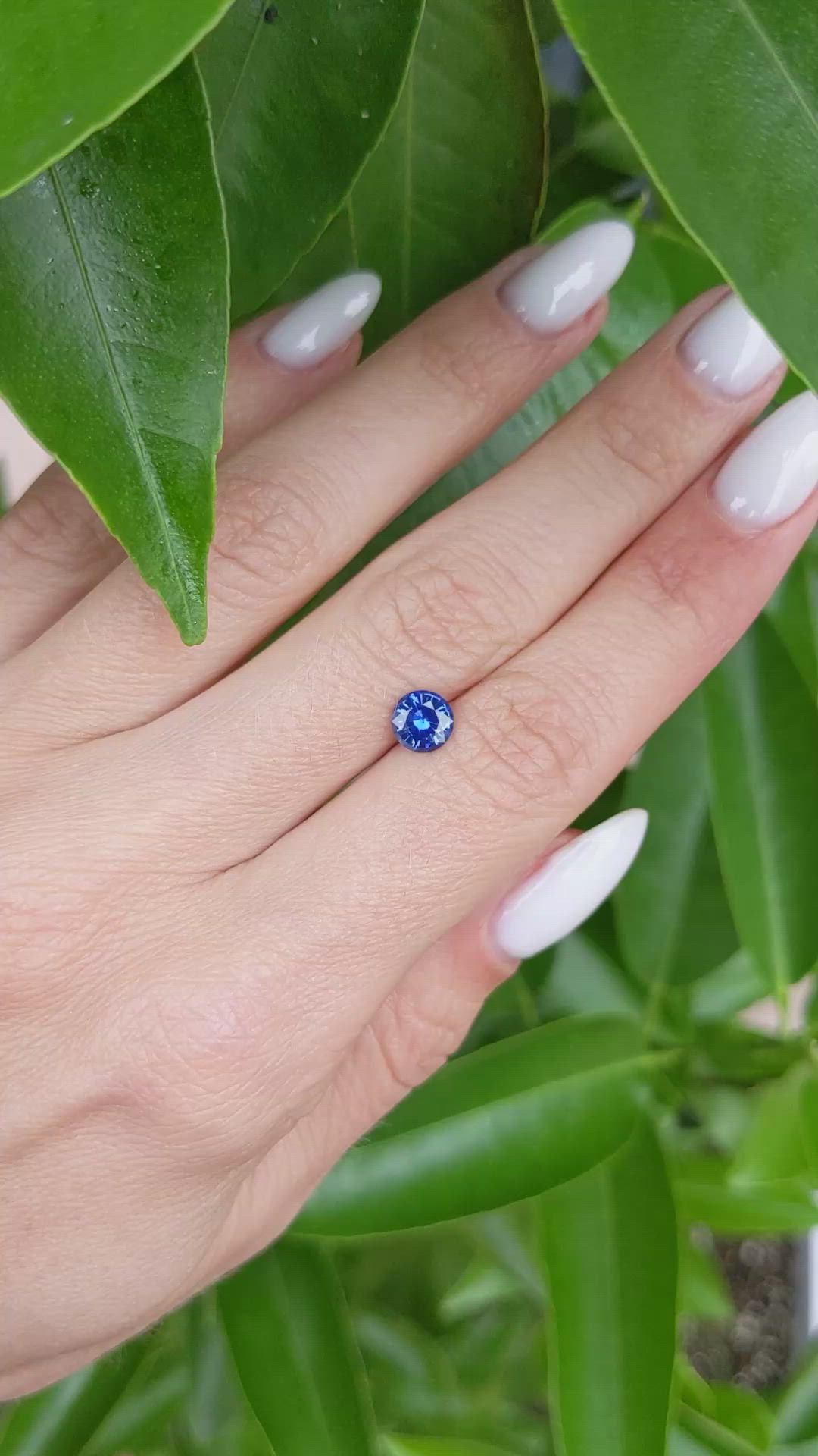 0.93 Ct. Blue Sapphire from Ceylon (Sri Lanka) Size Video