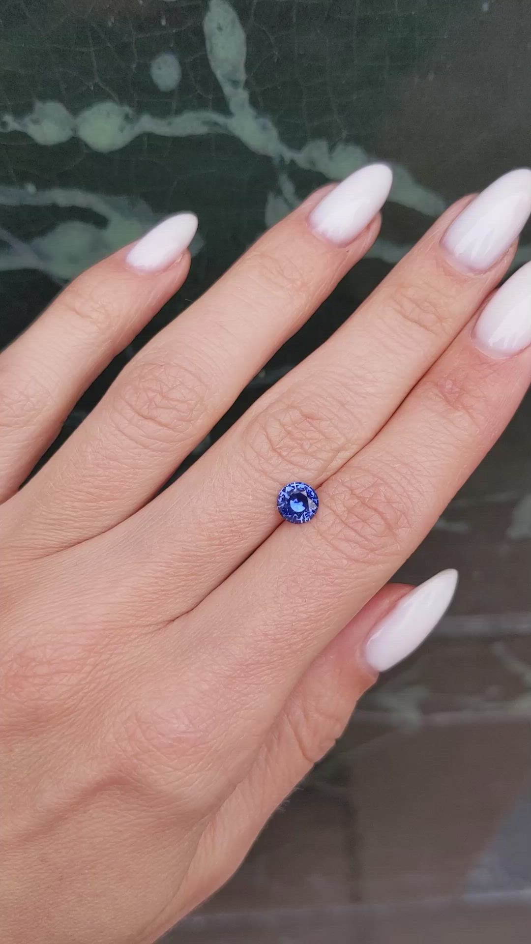 0.96 Ct. Blue Sapphire from Ceylon (Sri Lanka) Size Video