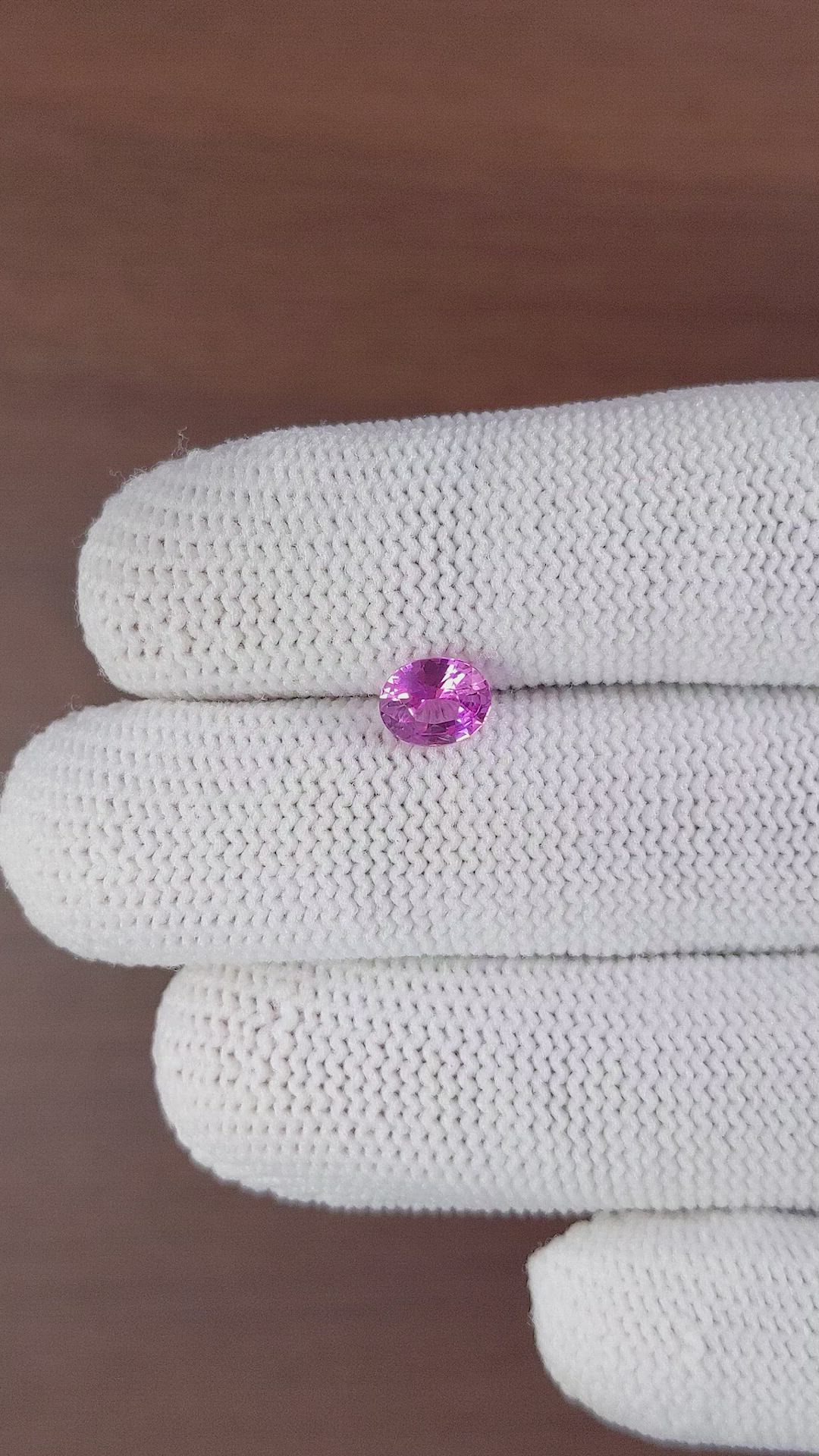 1.08 Ct. Pinkish Purple Sapphire from Madagascar Size Video
