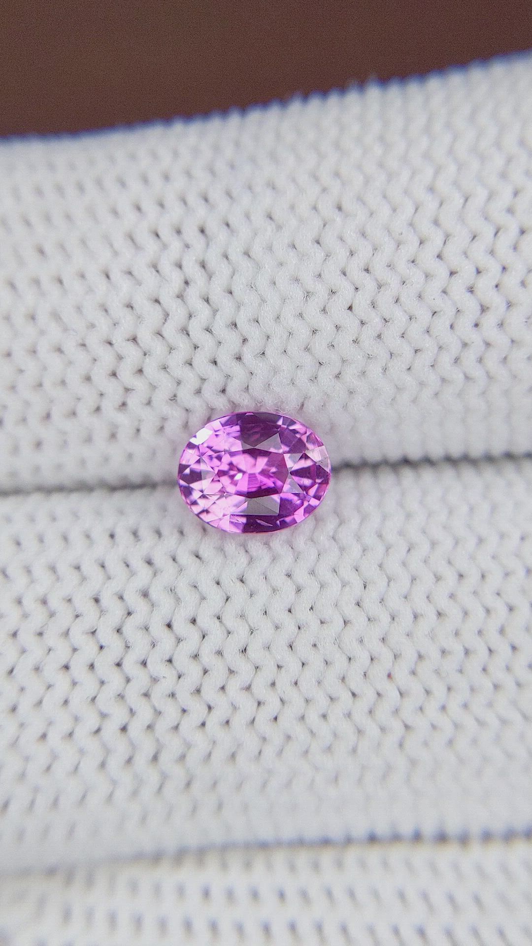 1.08 Ct. Pinkish Purple Sapphire from Madagascar Size Video
