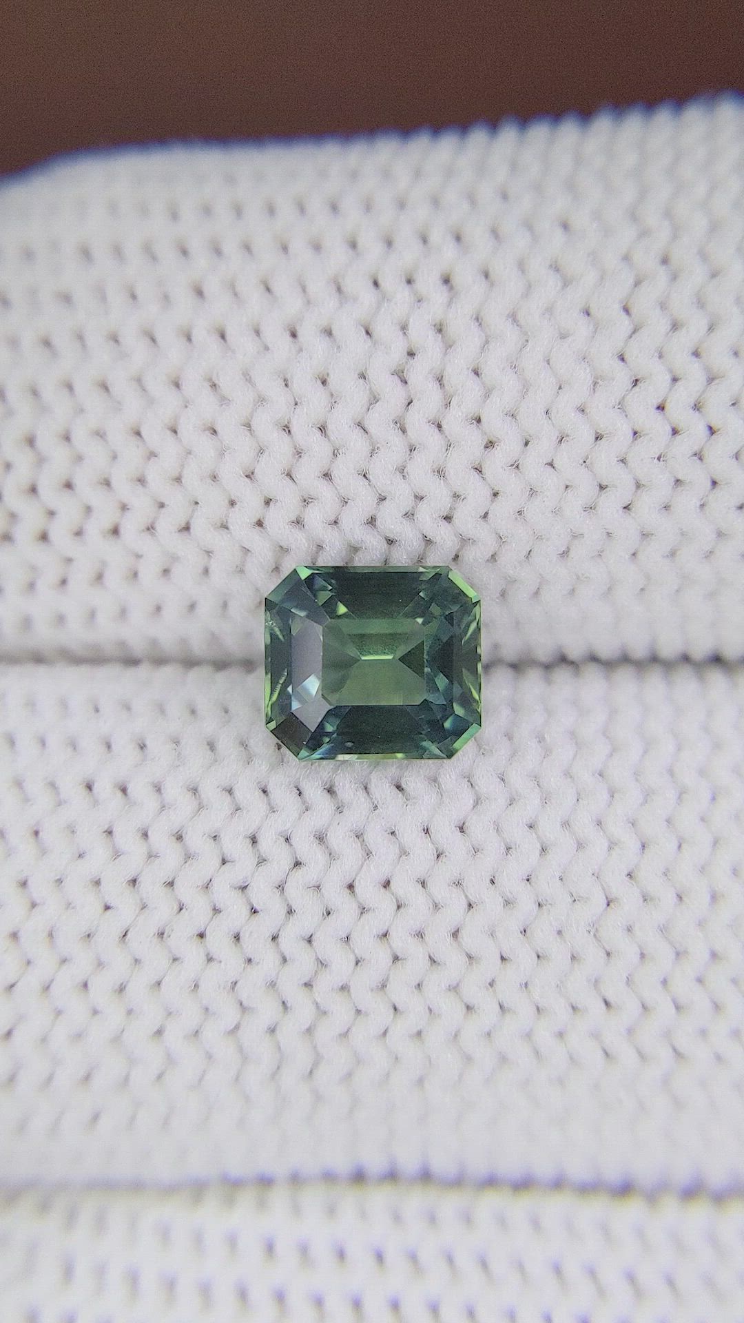 1.66 Ct. Bluish Green Sapphire from Madagascar Size Video