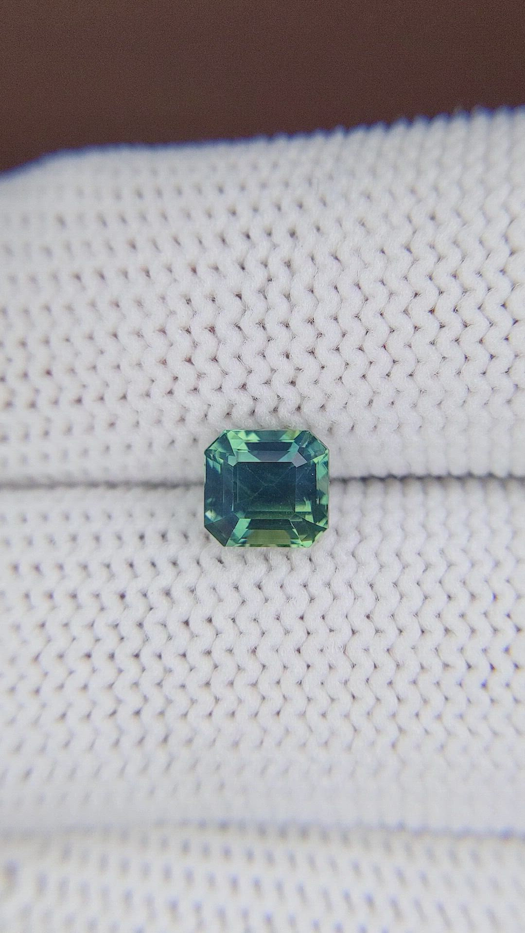 1.54 Ct. Bluish Green Sapphire from Madagascar Size Video