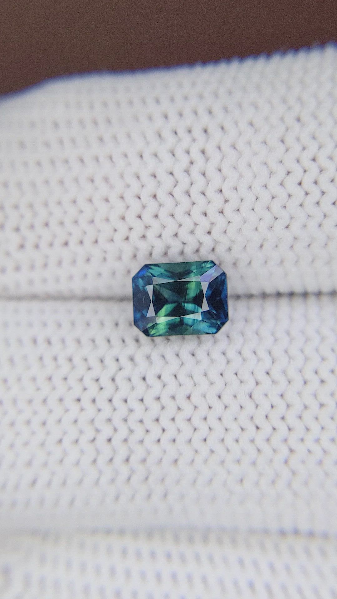 1.56 Ct. Greenish Blue Sapphire from Madagascar Size Video