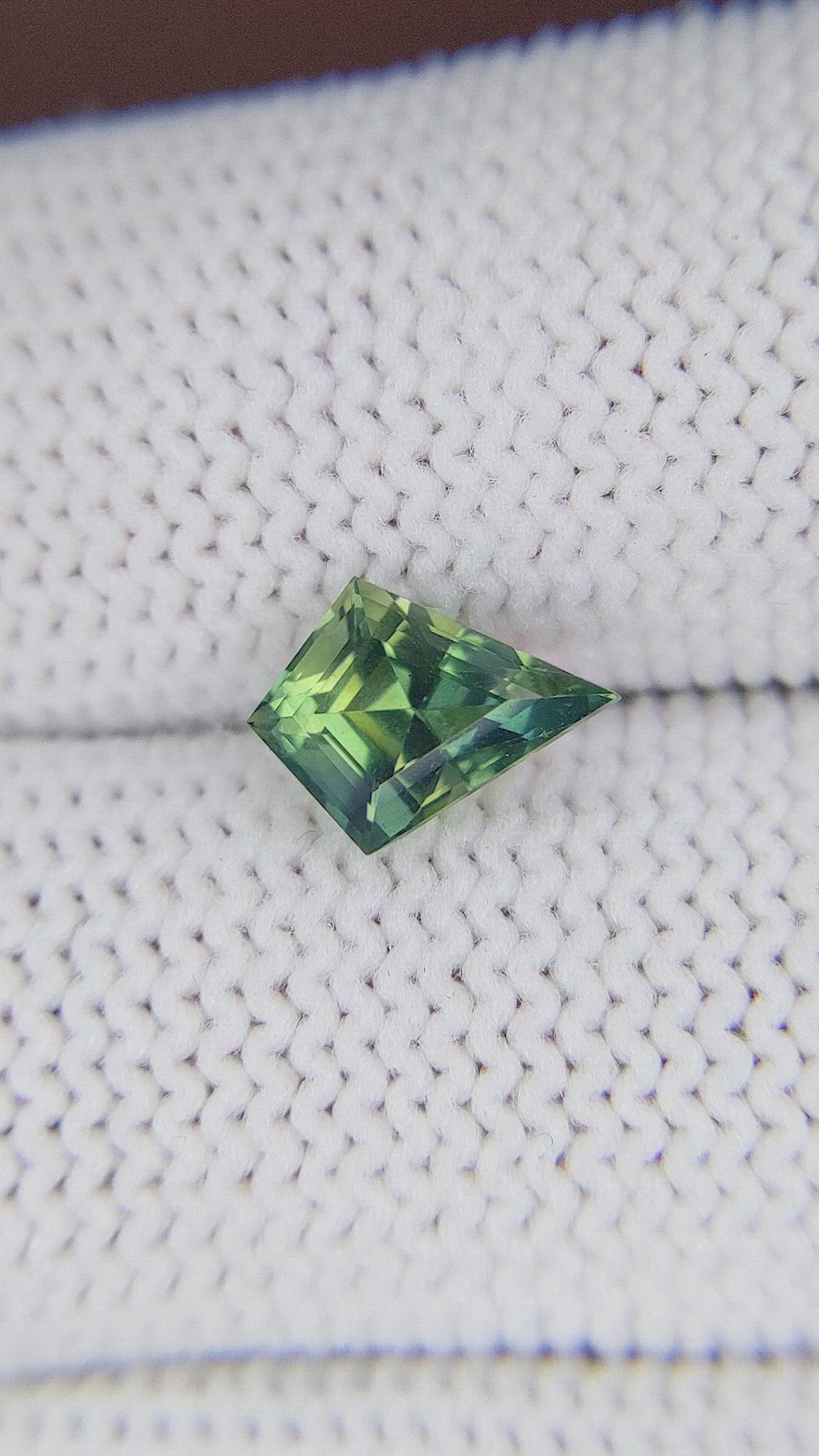 1.55 Ct. Bluish Green Sapphire from Madagascar Size Video