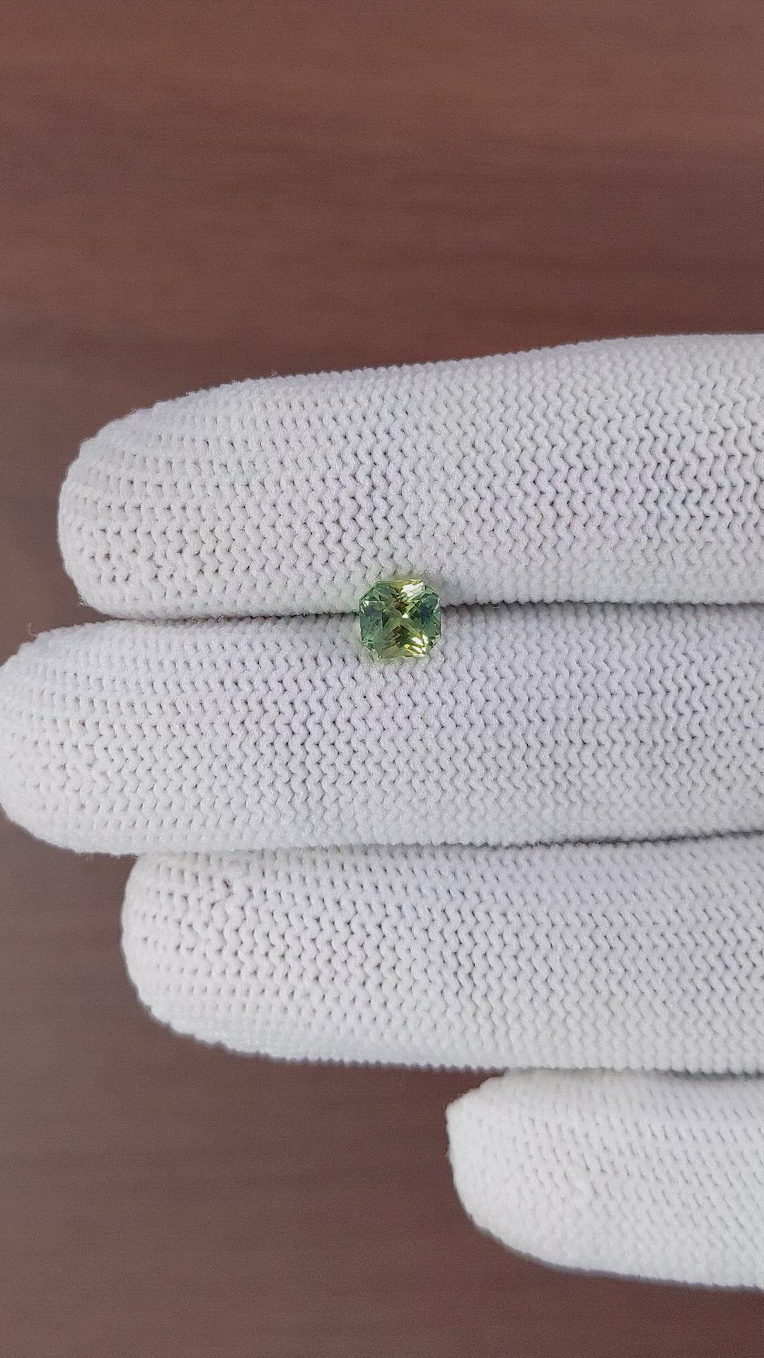 1.18 Ct. Green Sapphire from Madagascar Size Video