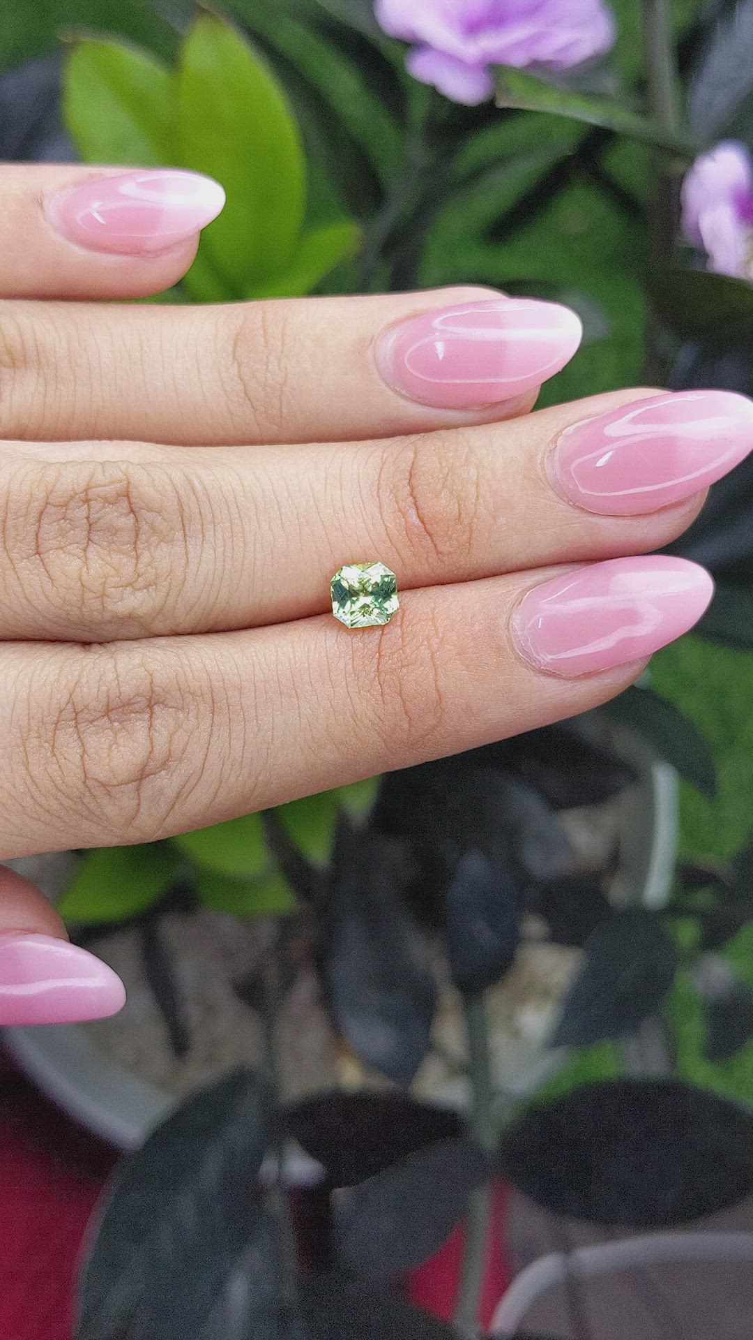 1.18 Ct. Green Sapphire from Madagascar Size Video