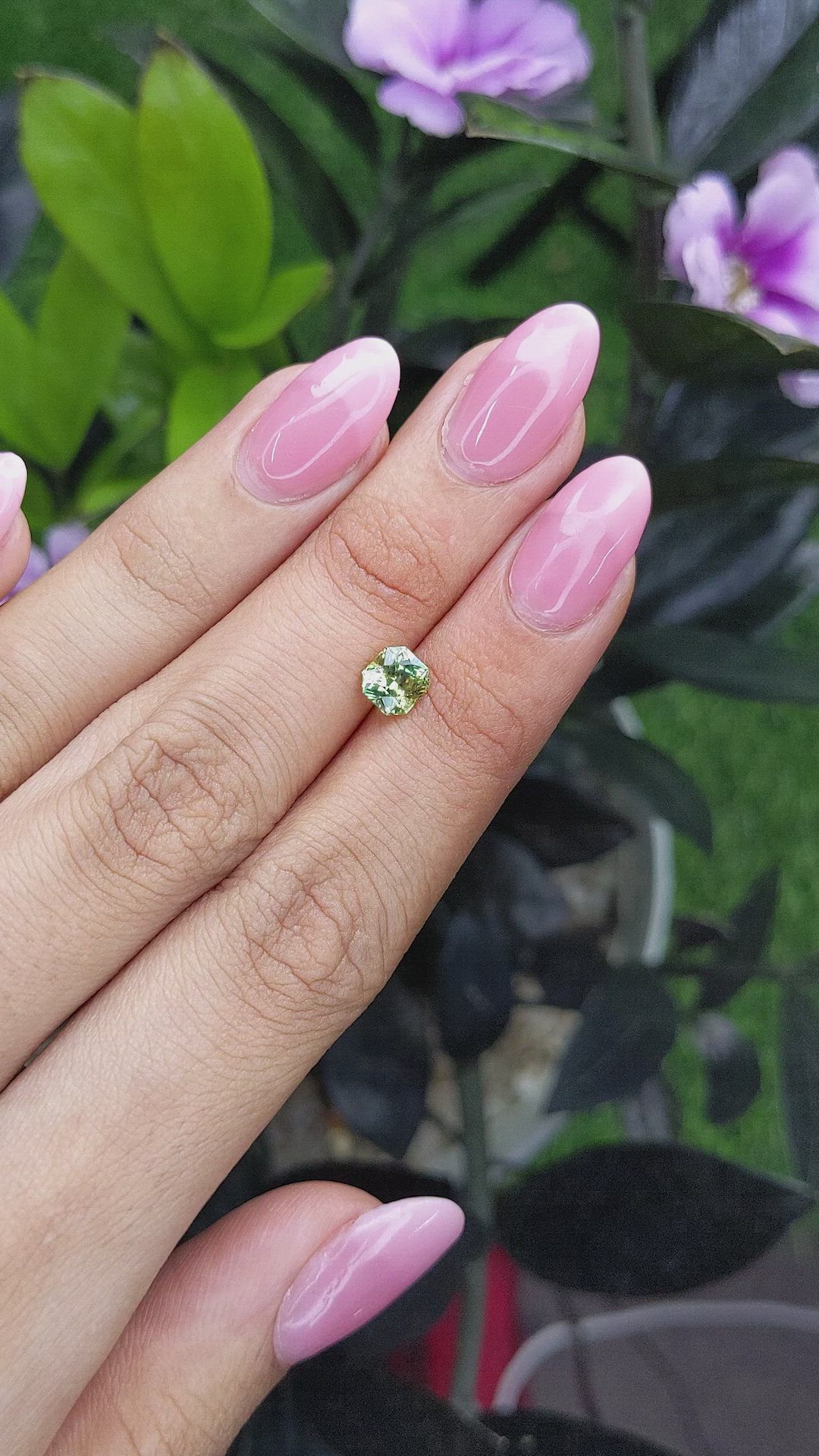 1.18 Ct. Green Sapphire from Madagascar Size Video