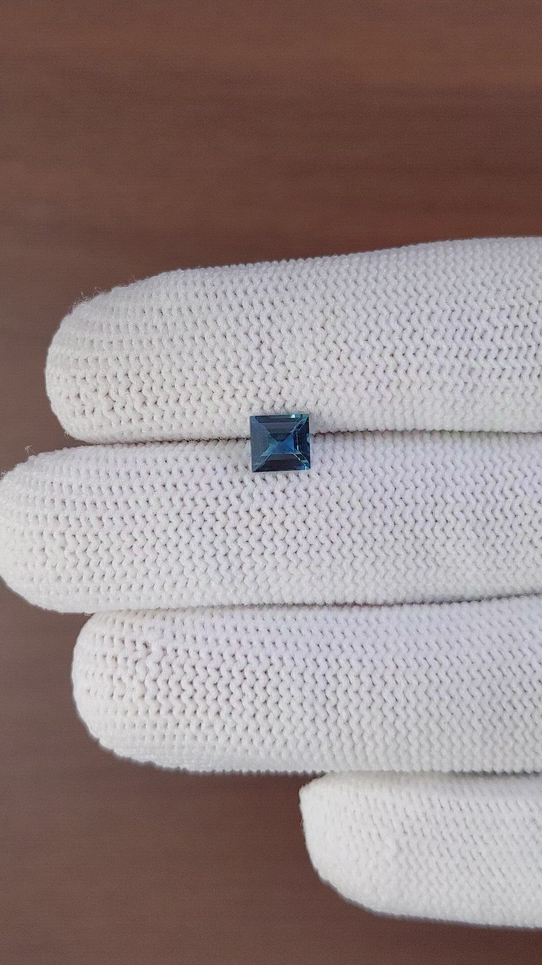 1.06 Ct. Greenish Blue Sapphire from Madagascar Size Video