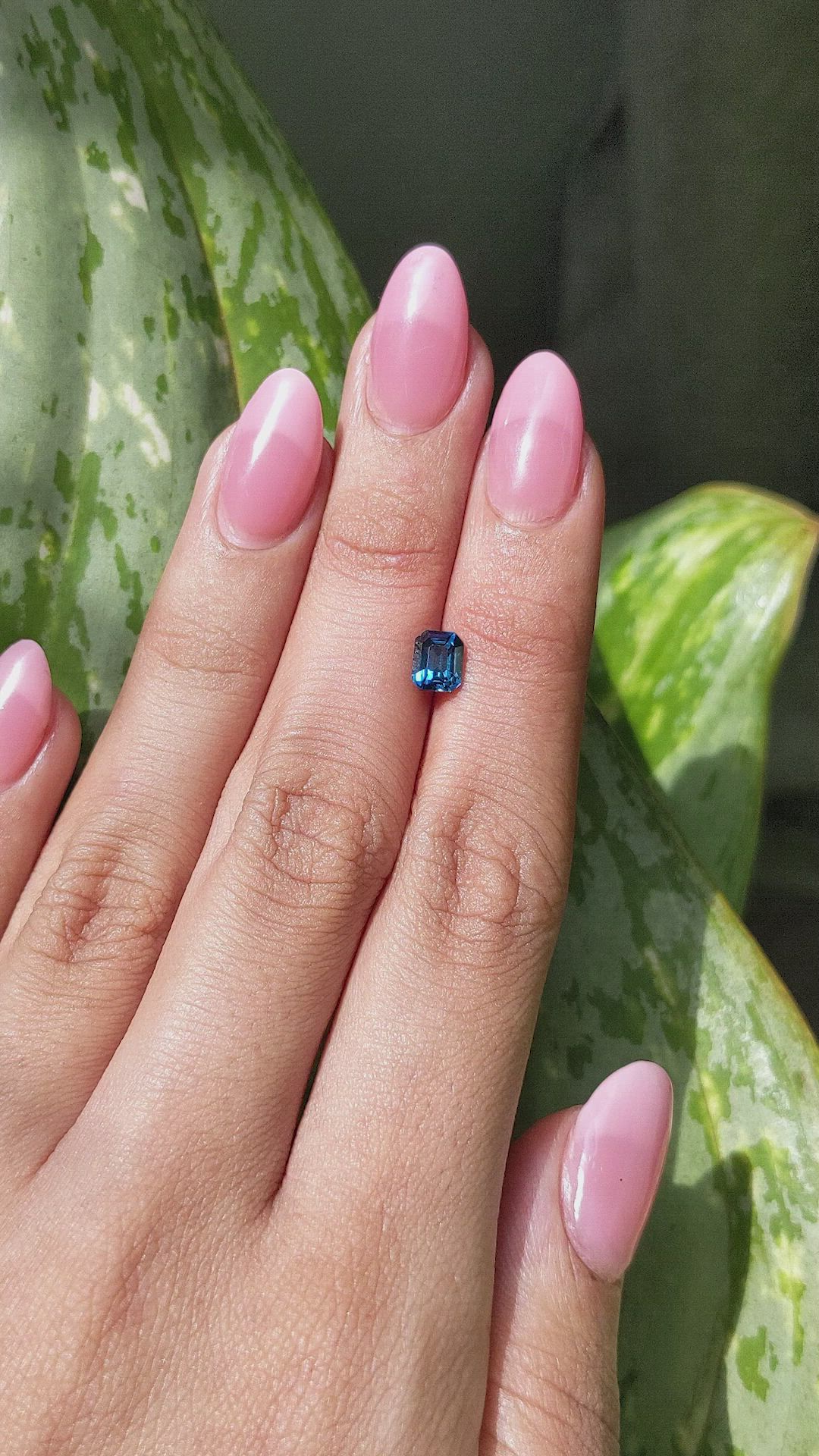 1.33 Ct. Greenish Blue Sapphire from Madagascar Size Video