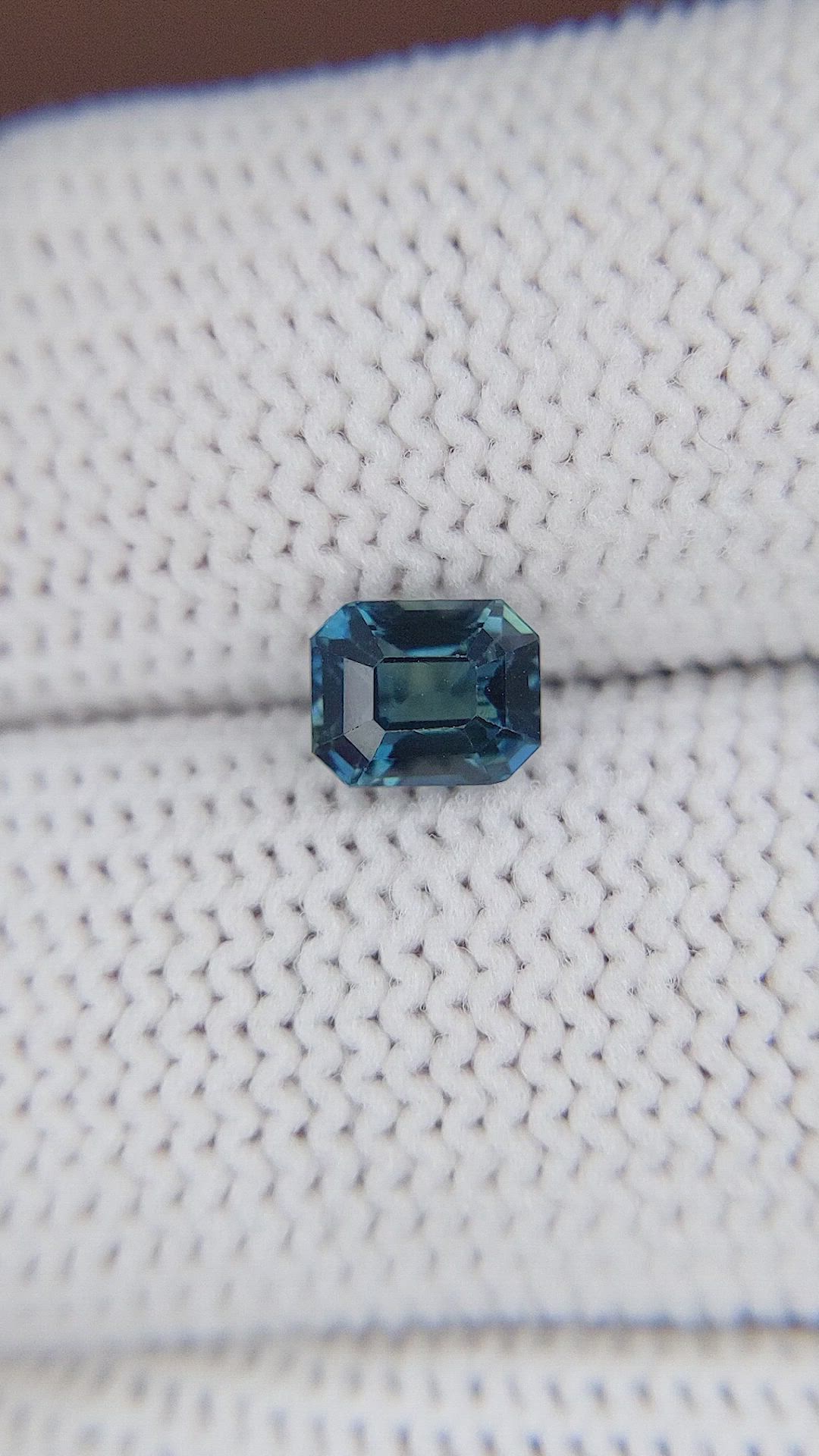 1.33 Ct. Greenish Blue Sapphire from Madagascar Size Video