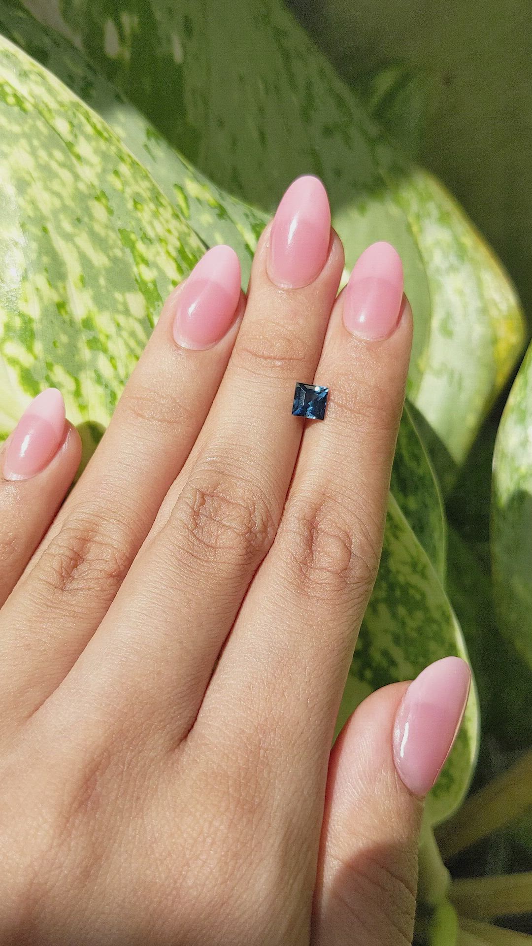 1.15 Ct. Greenish Blue Sapphire from Madagascar Size Video
