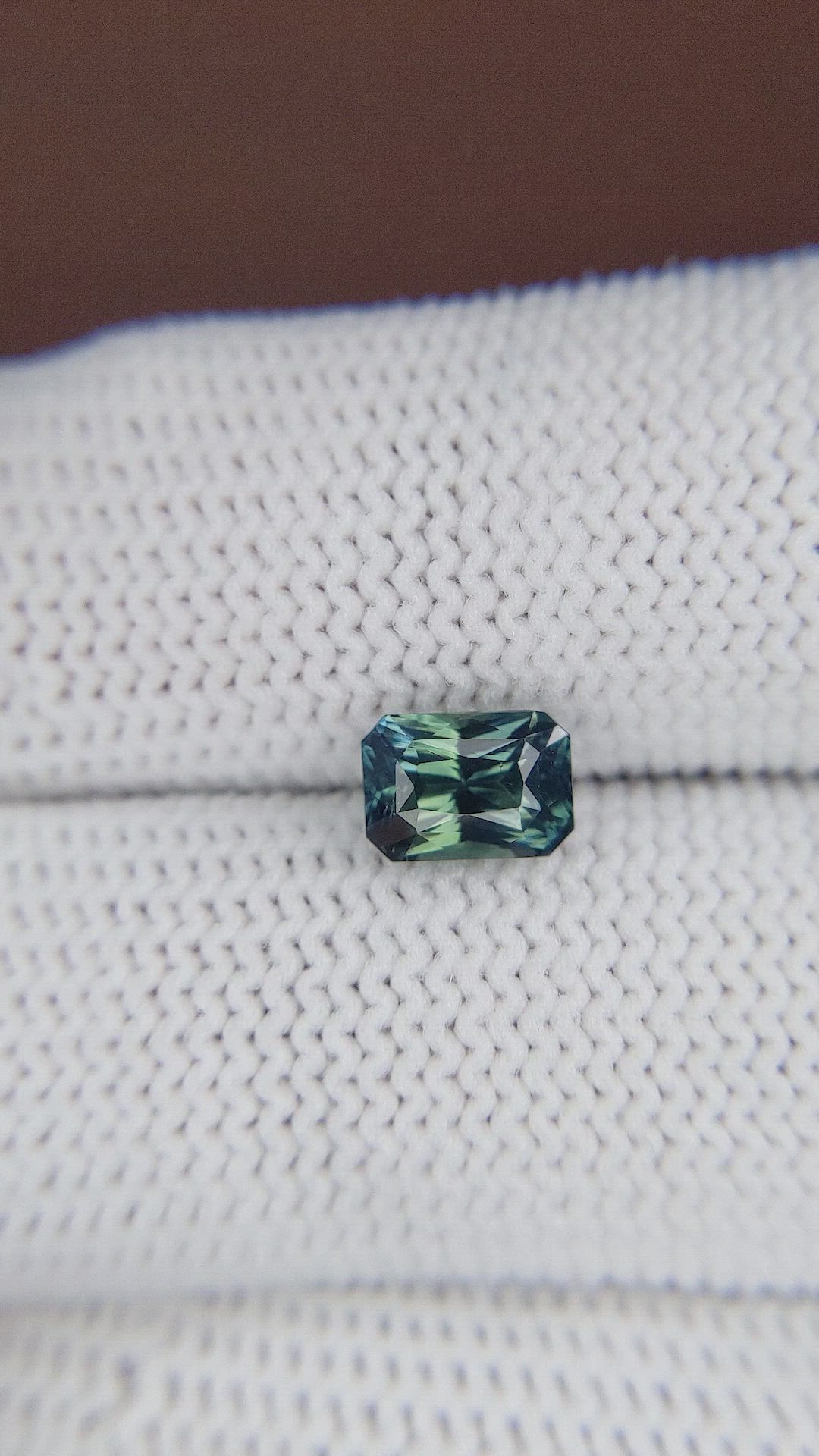 1.56 Ct. Bluish Green Sapphire from Madagascar Size Video