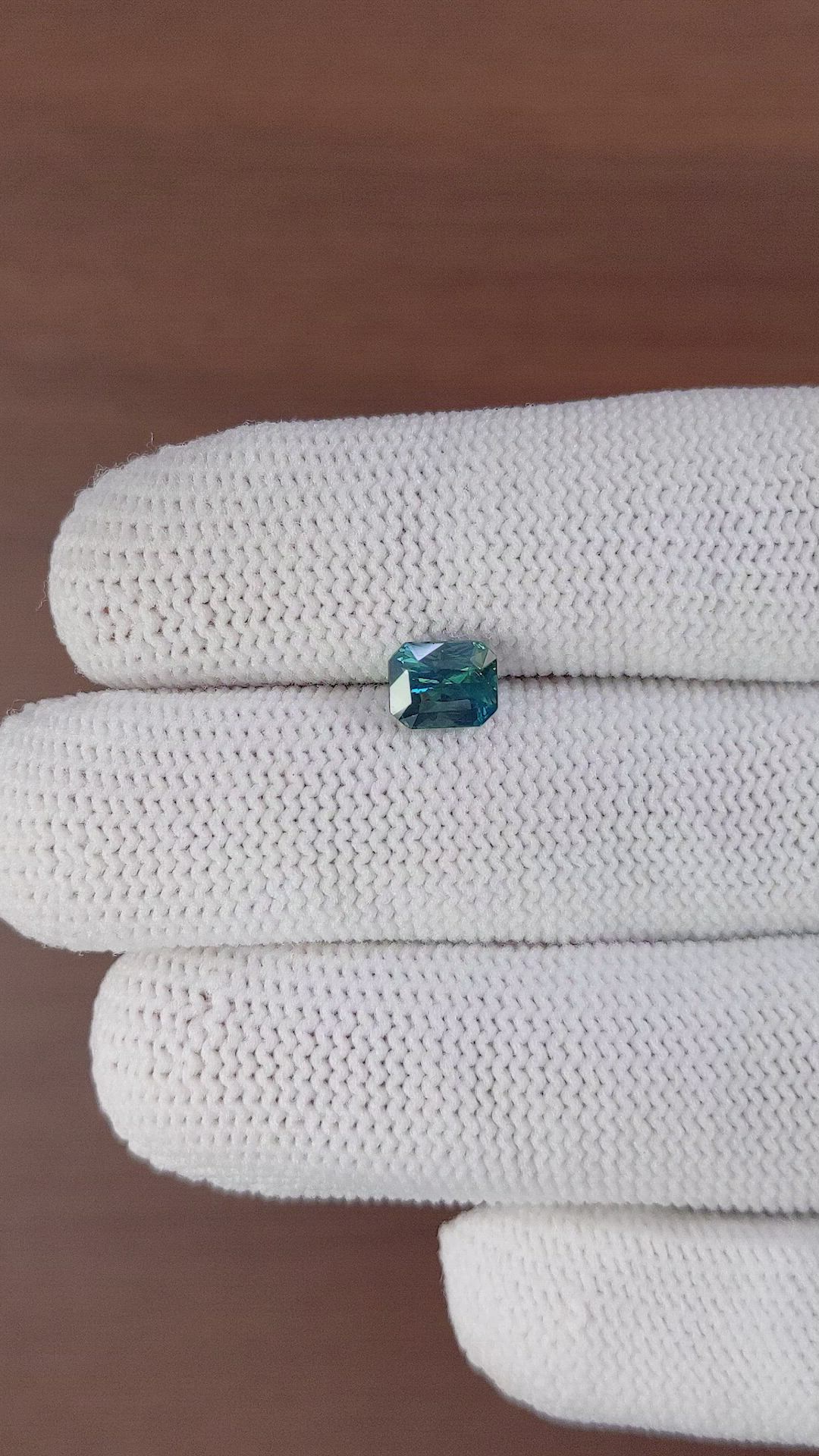 1.51 Ct. Greenish Blue Sapphire from Madagascar Size Video