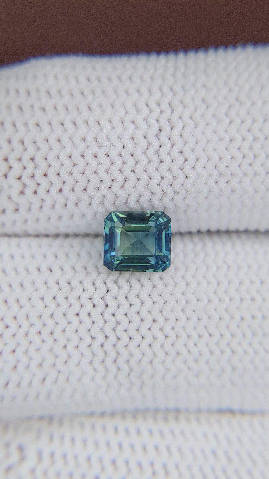 1.58 Ct. Greenish Blue Sapphire from Madagascar Size Video