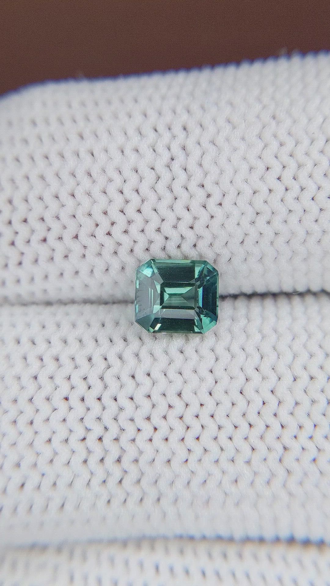 1.07 Ct. Bluish Green Sapphire from Madagascar Size Video